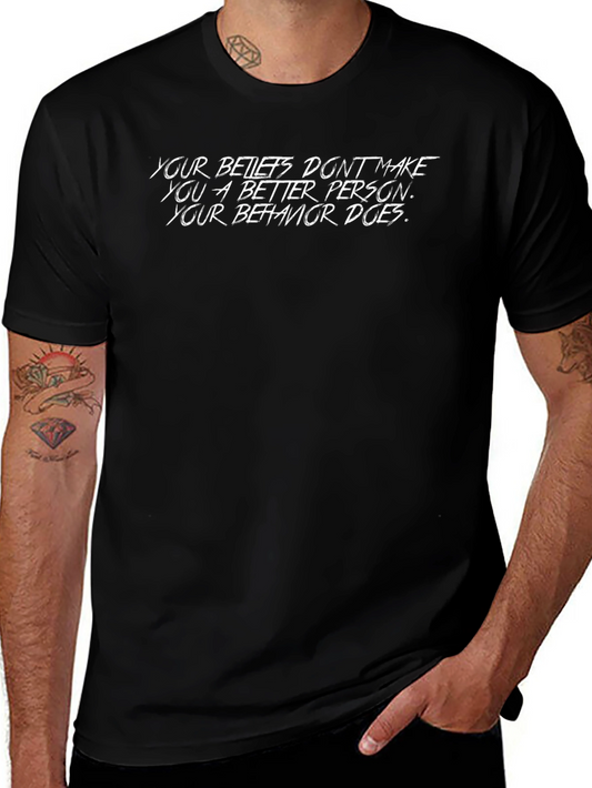 Beliefs vs Behavior Graphic Tee - Black