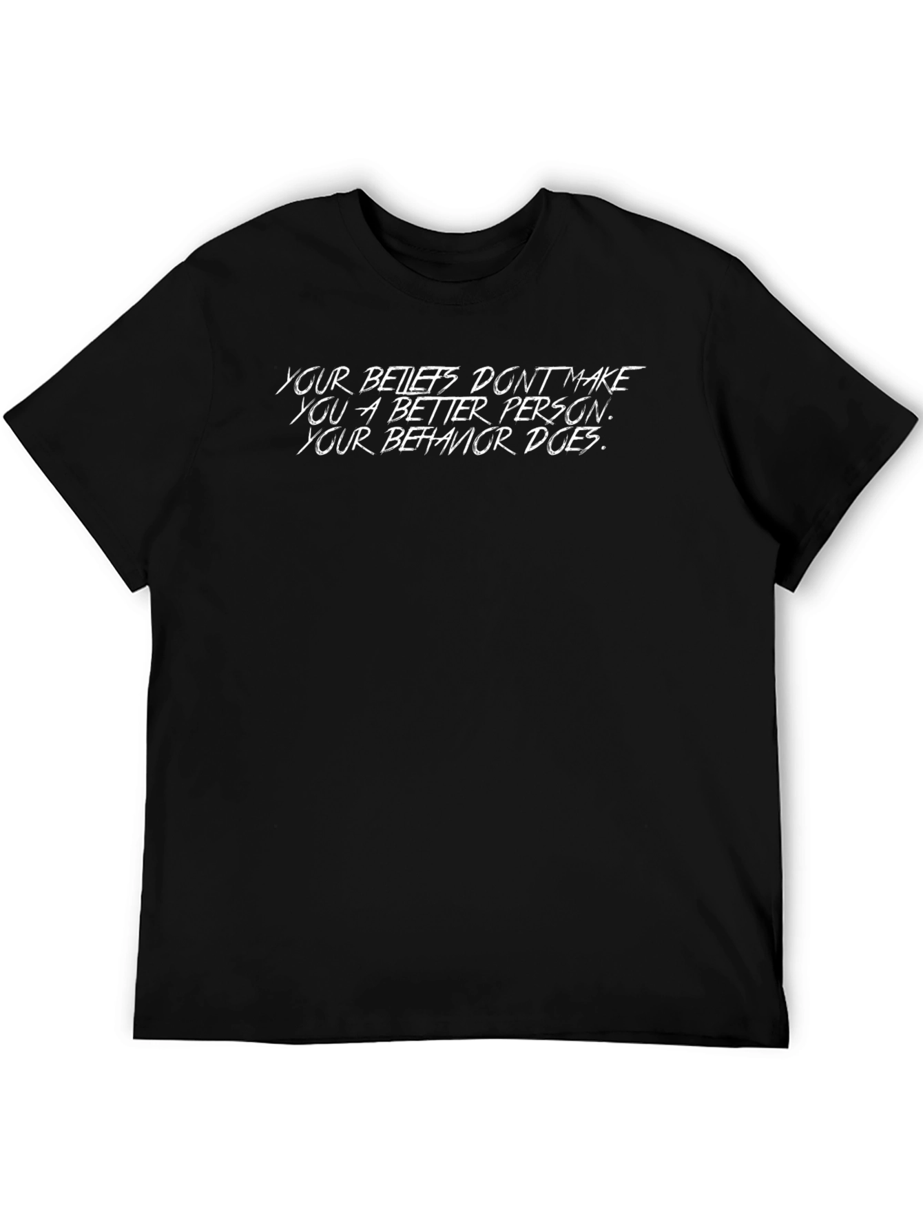 Beliefs vs Behavior Graphic Tee - Black