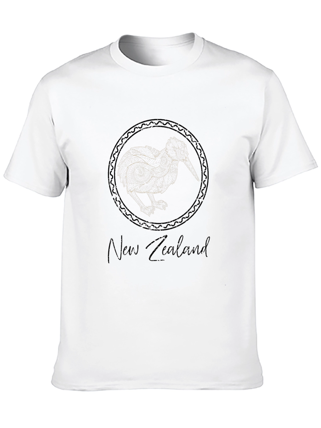 New Zealand Kiwi Bird Black T-Shirt