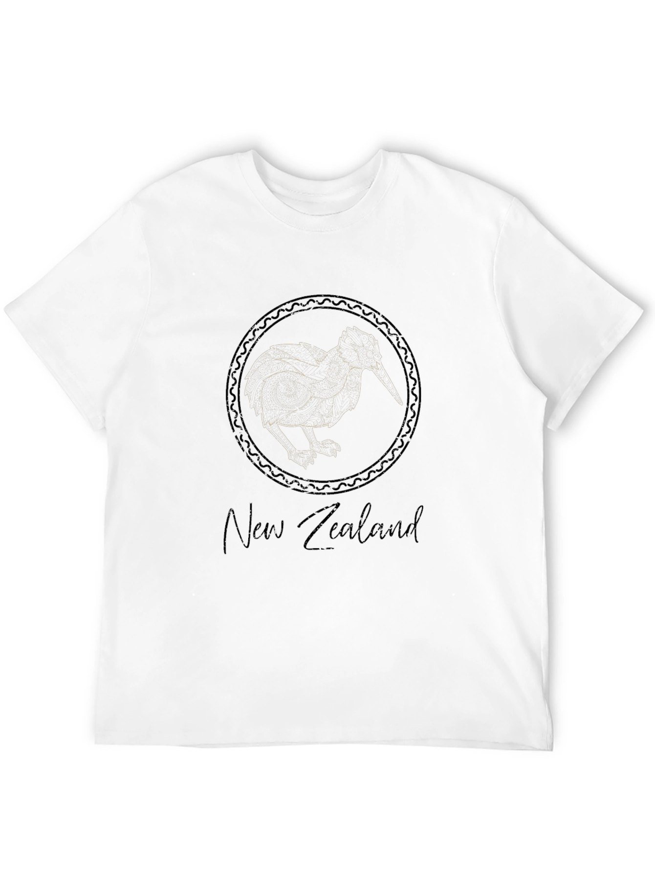 New Zealand Kiwi Bird Black T-Shirt