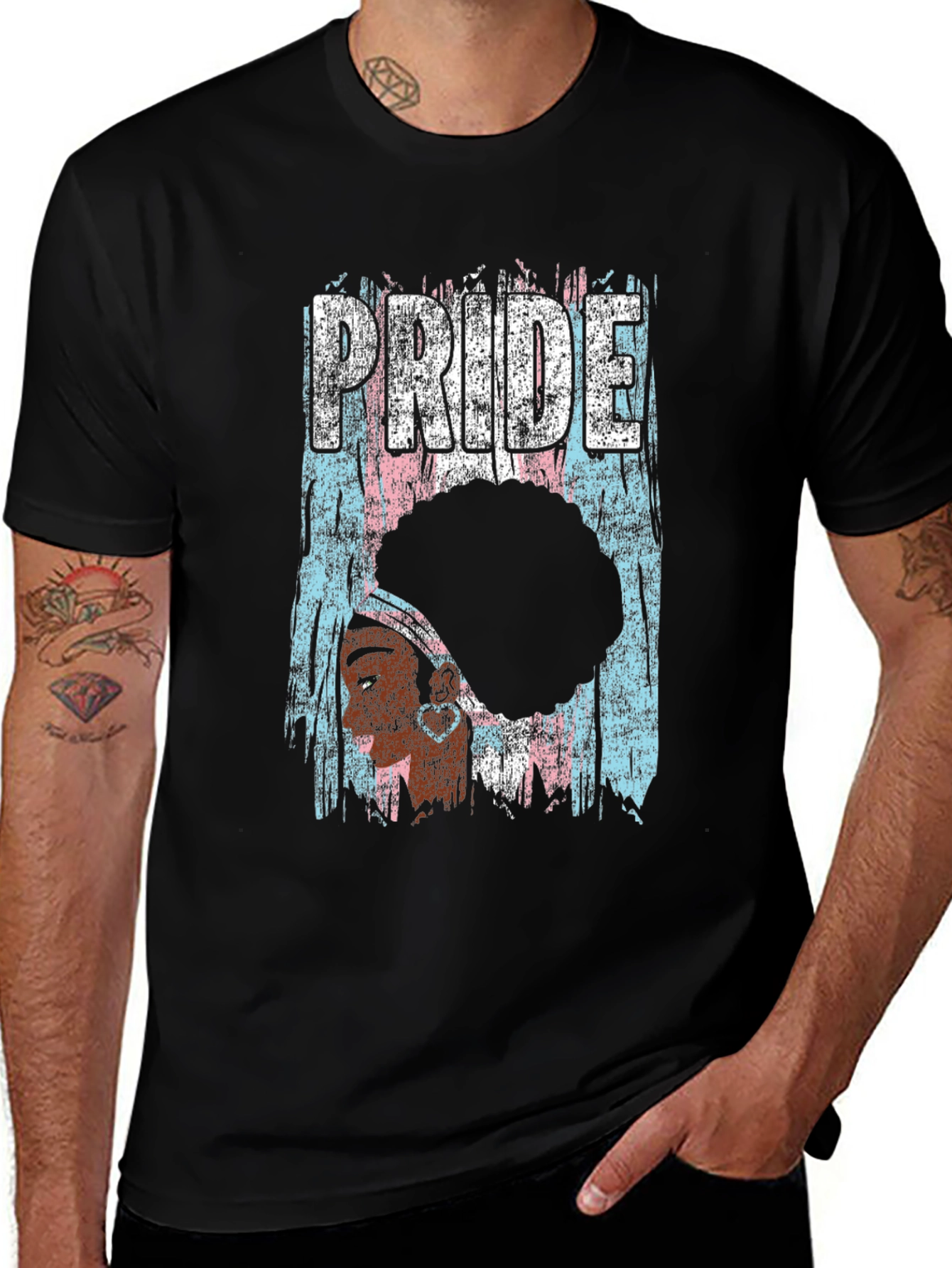 Trans Pride Black Woman T-Shirt