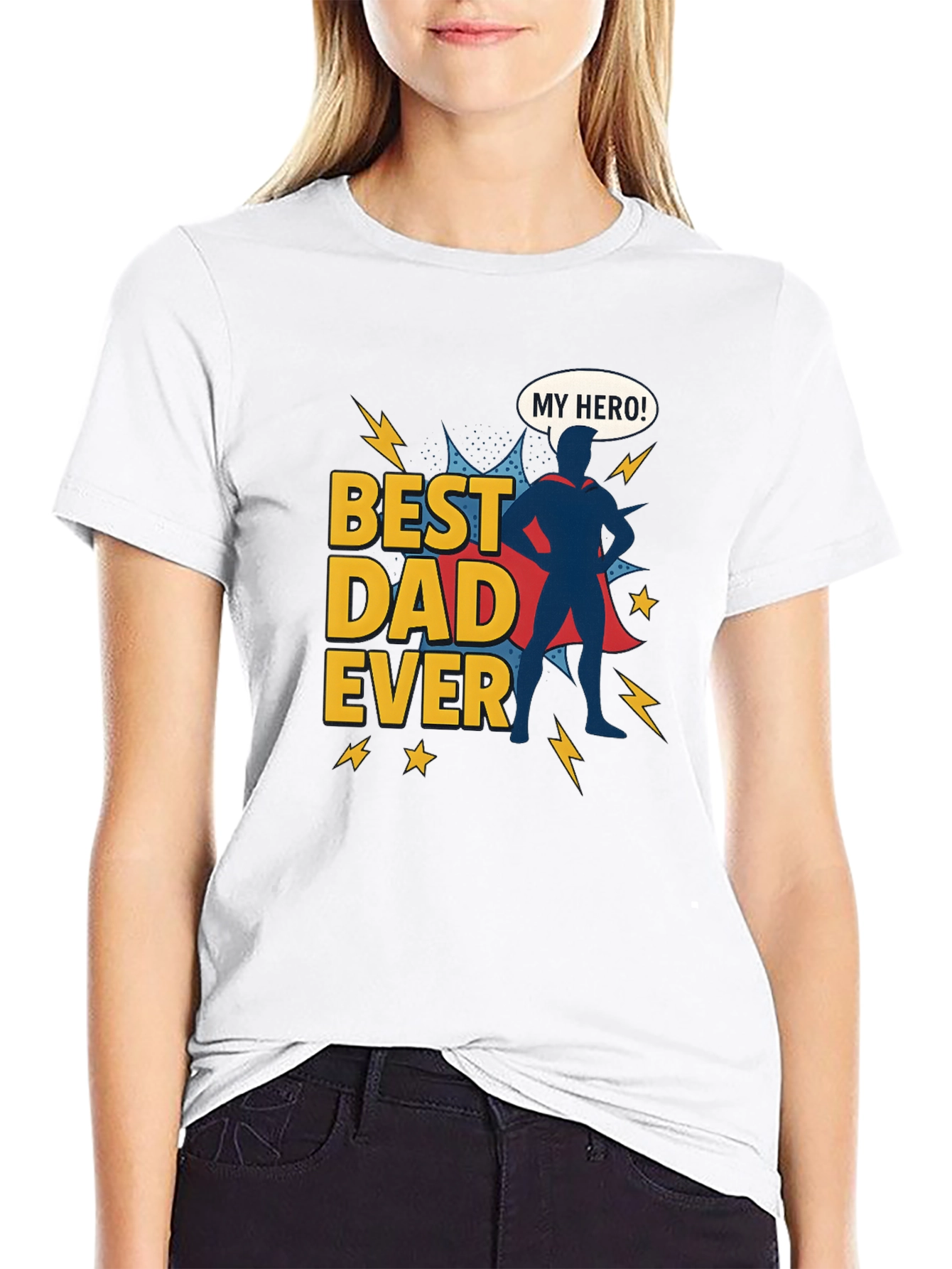 Best Dad Ever Hero Graphic T-Shirt