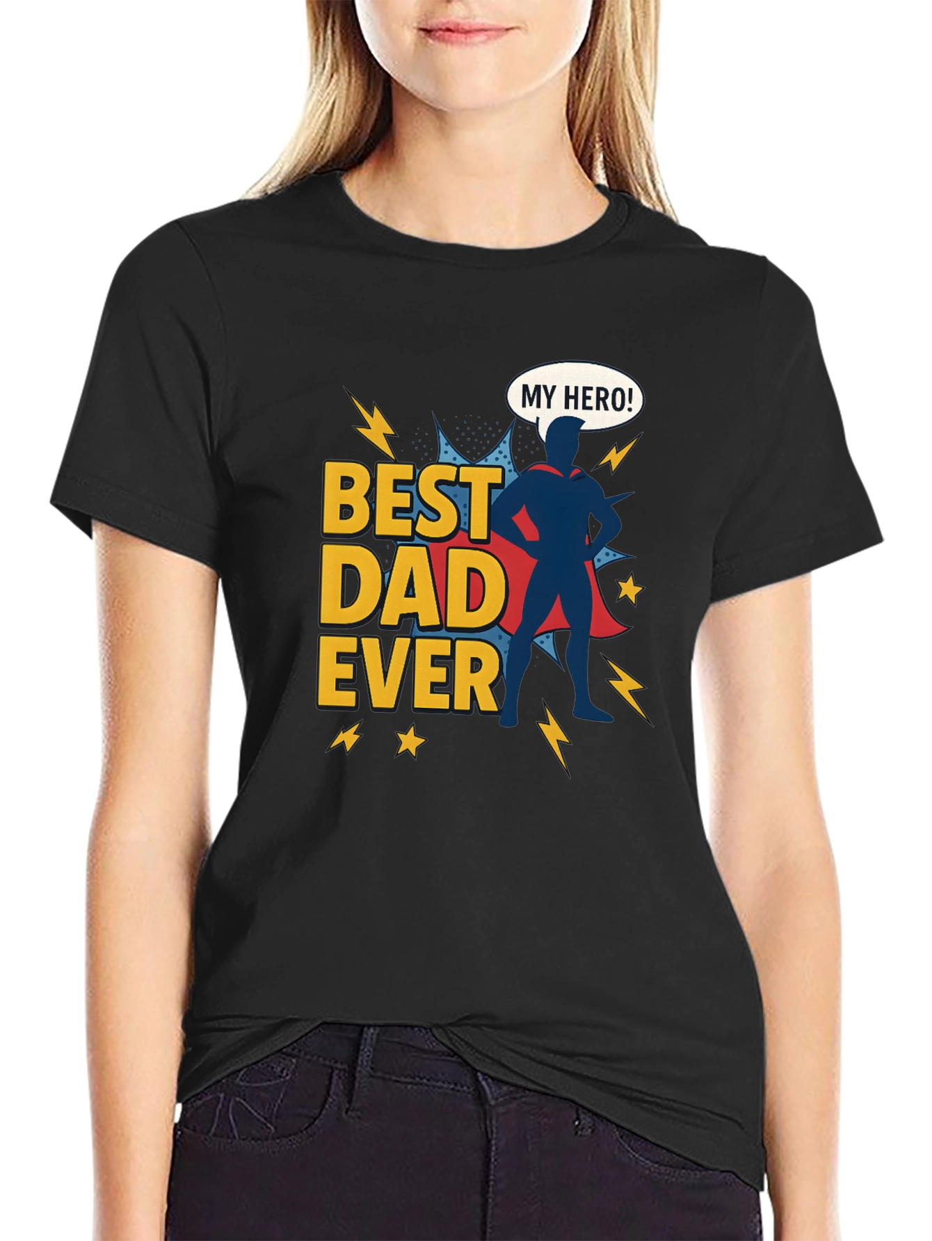 Best Dad Ever Hero Graphic T-Shirt