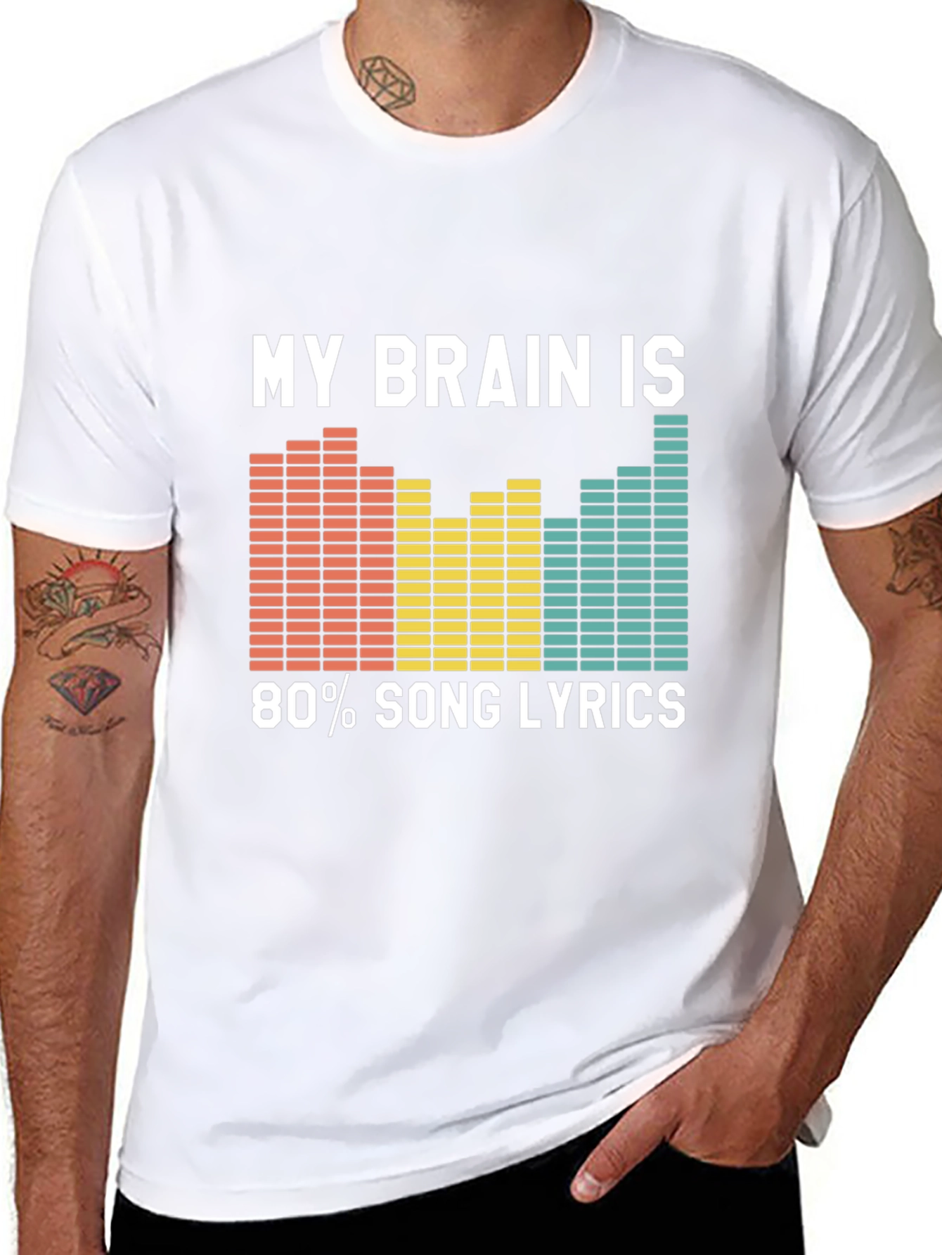 Song Lyrics Brain T-Shirt - Music Lover Tee