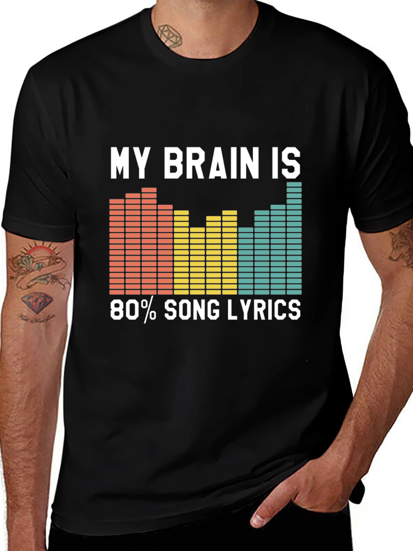 Song Lyrics Brain T-Shirt - Music Lover Tee