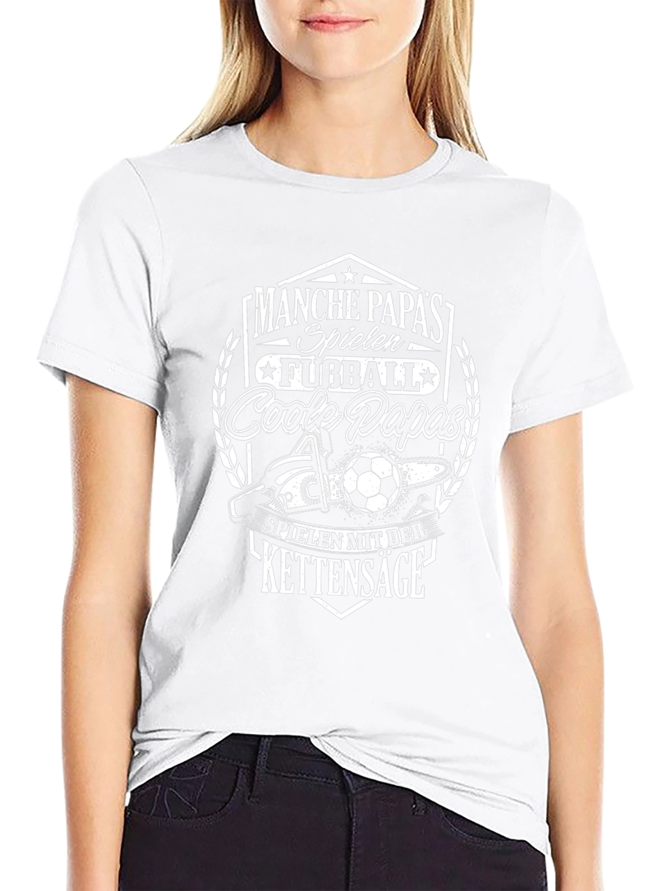 Cool Papas Chainsaw Soccer Black T-Shirt
