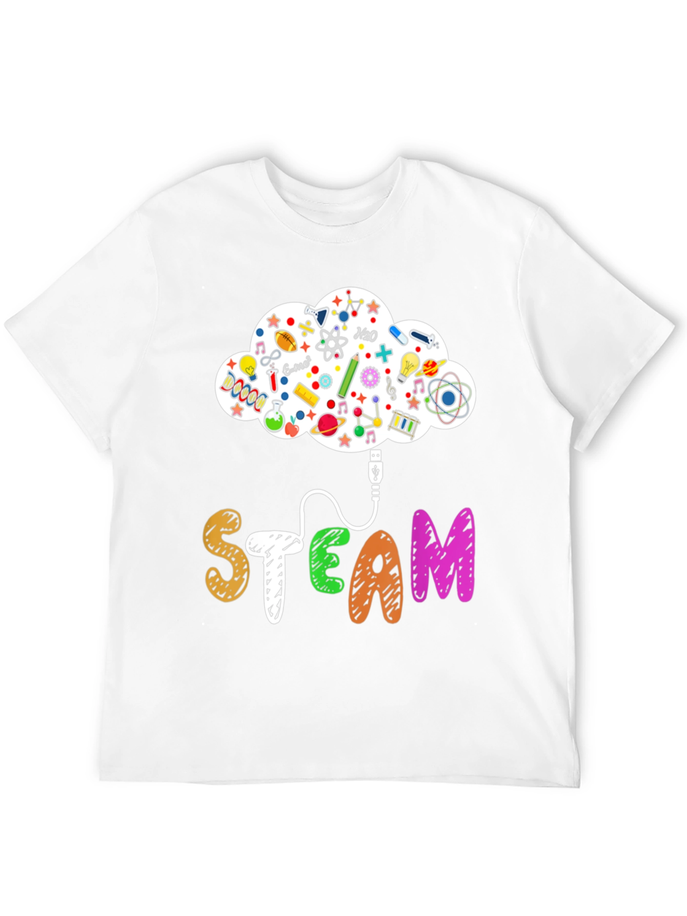 STEAM Cloud T-Shirt - Science Tech Engineering Art Math