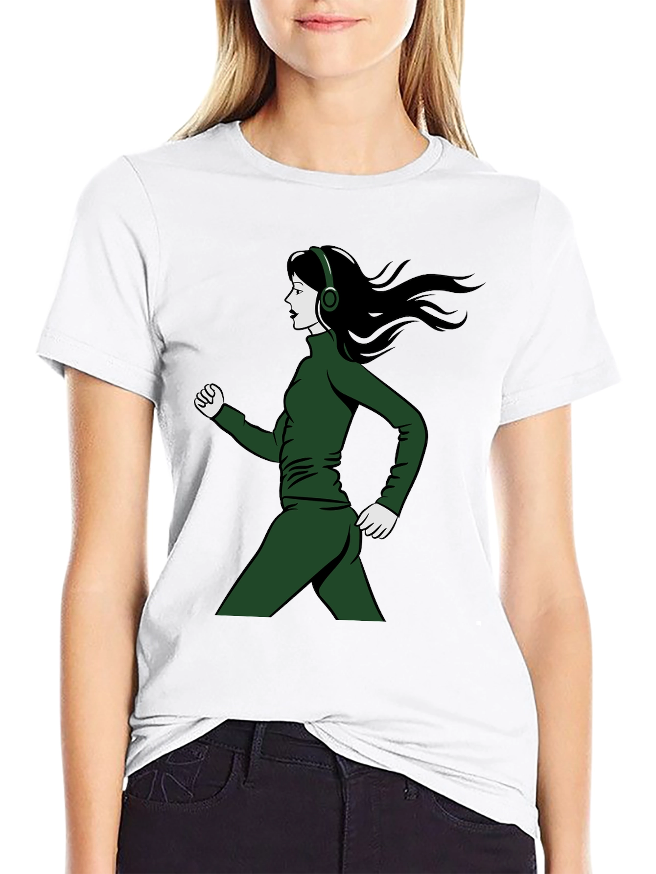Running Woman Graphic T-Shirt