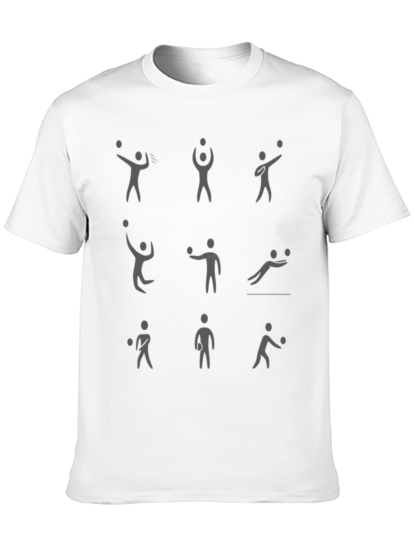 Stick Figure Juggling T-Shirt - Black