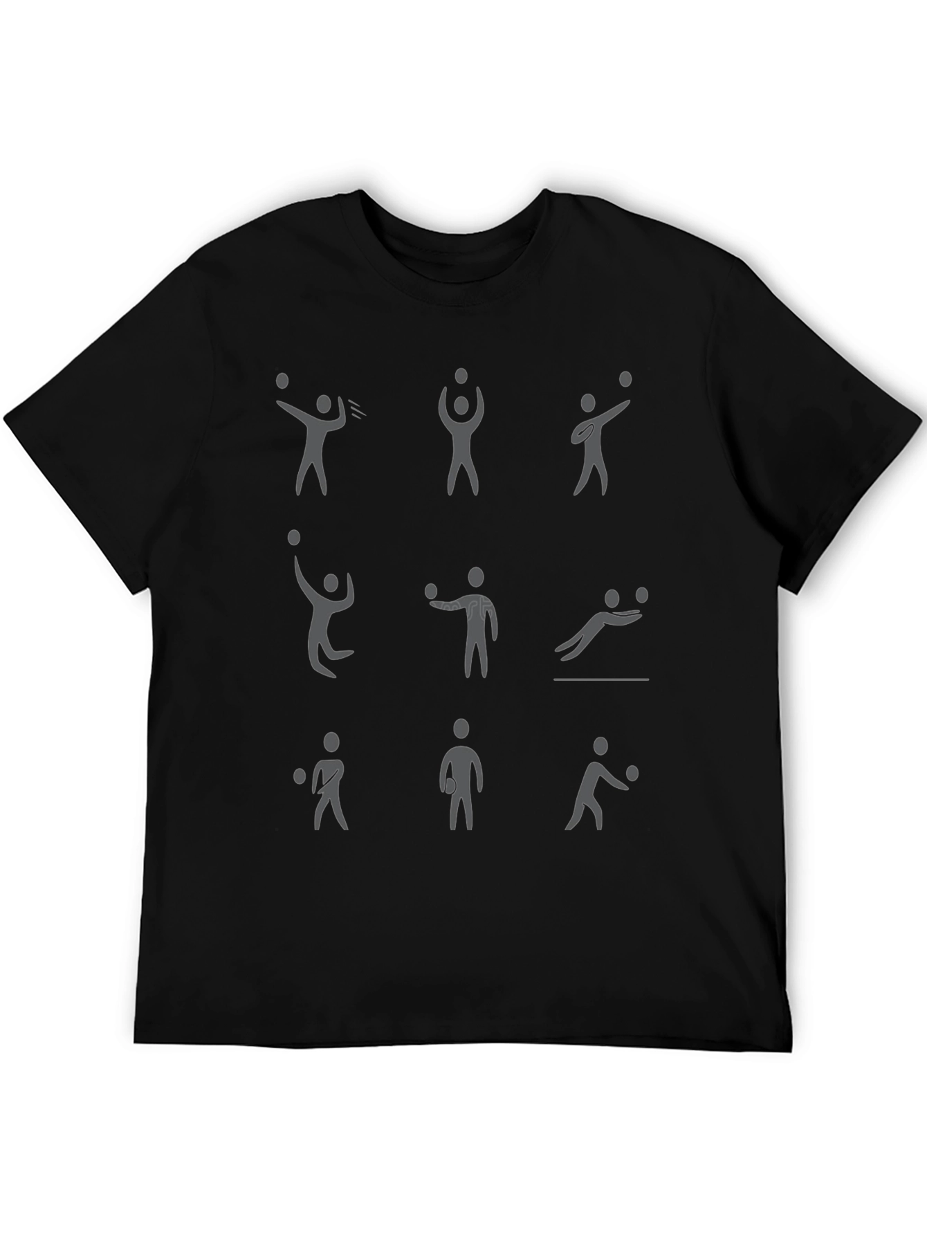 Stick Figure Juggling T-Shirt - Black