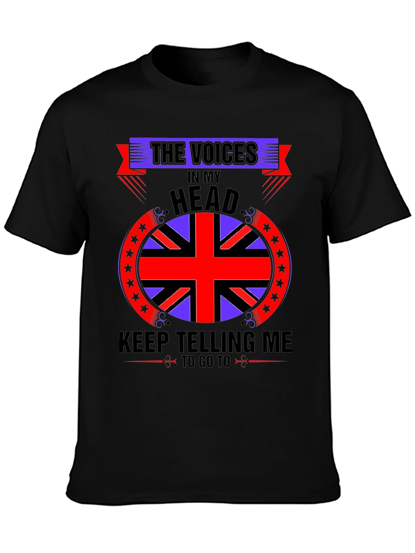 Voices In My Head T-Shirt British Flag
