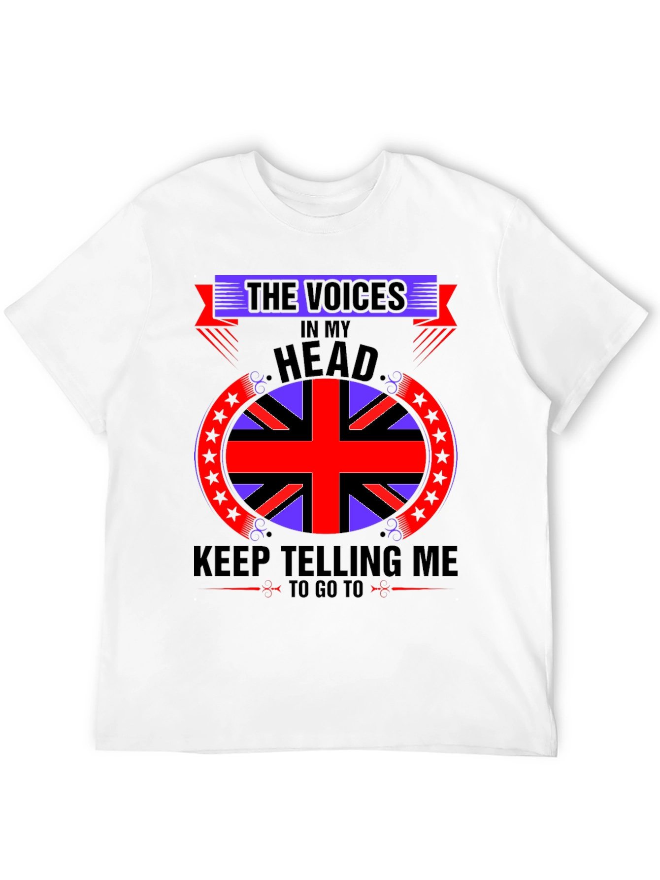 Voices In My Head T-Shirt British Flag