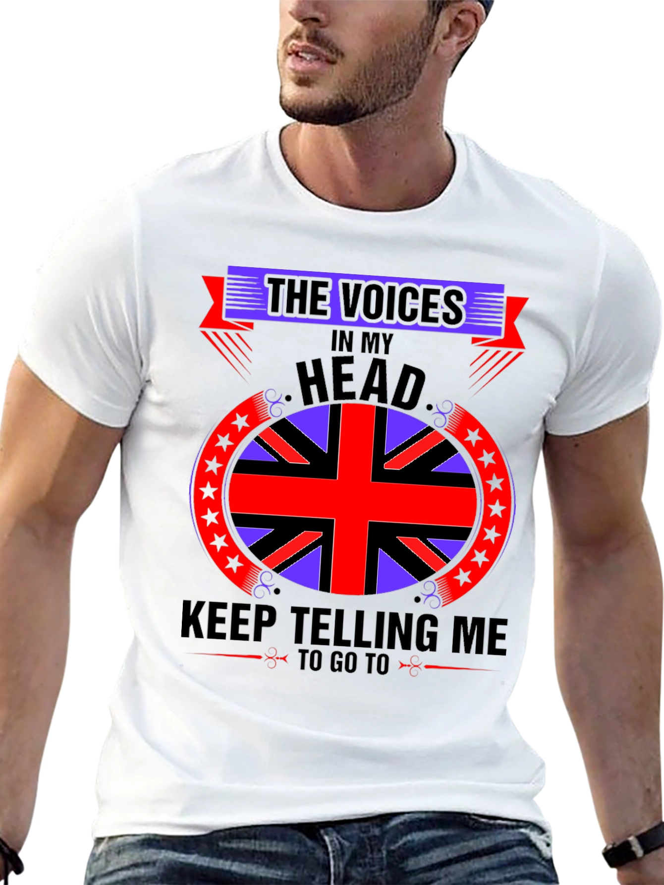 Voices In My Head T-Shirt British Flag
