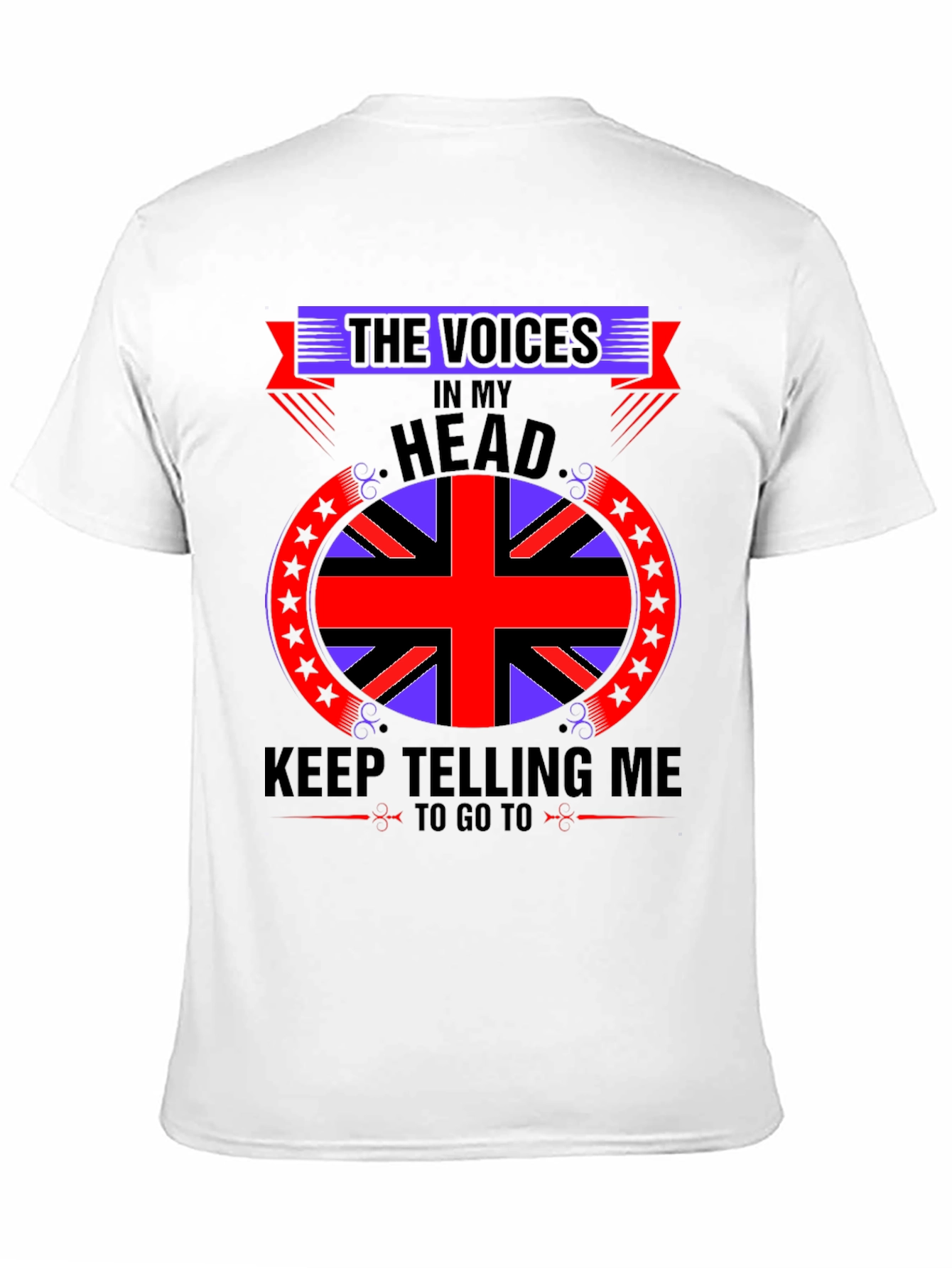 Voices In My Head T-Shirt British Flag