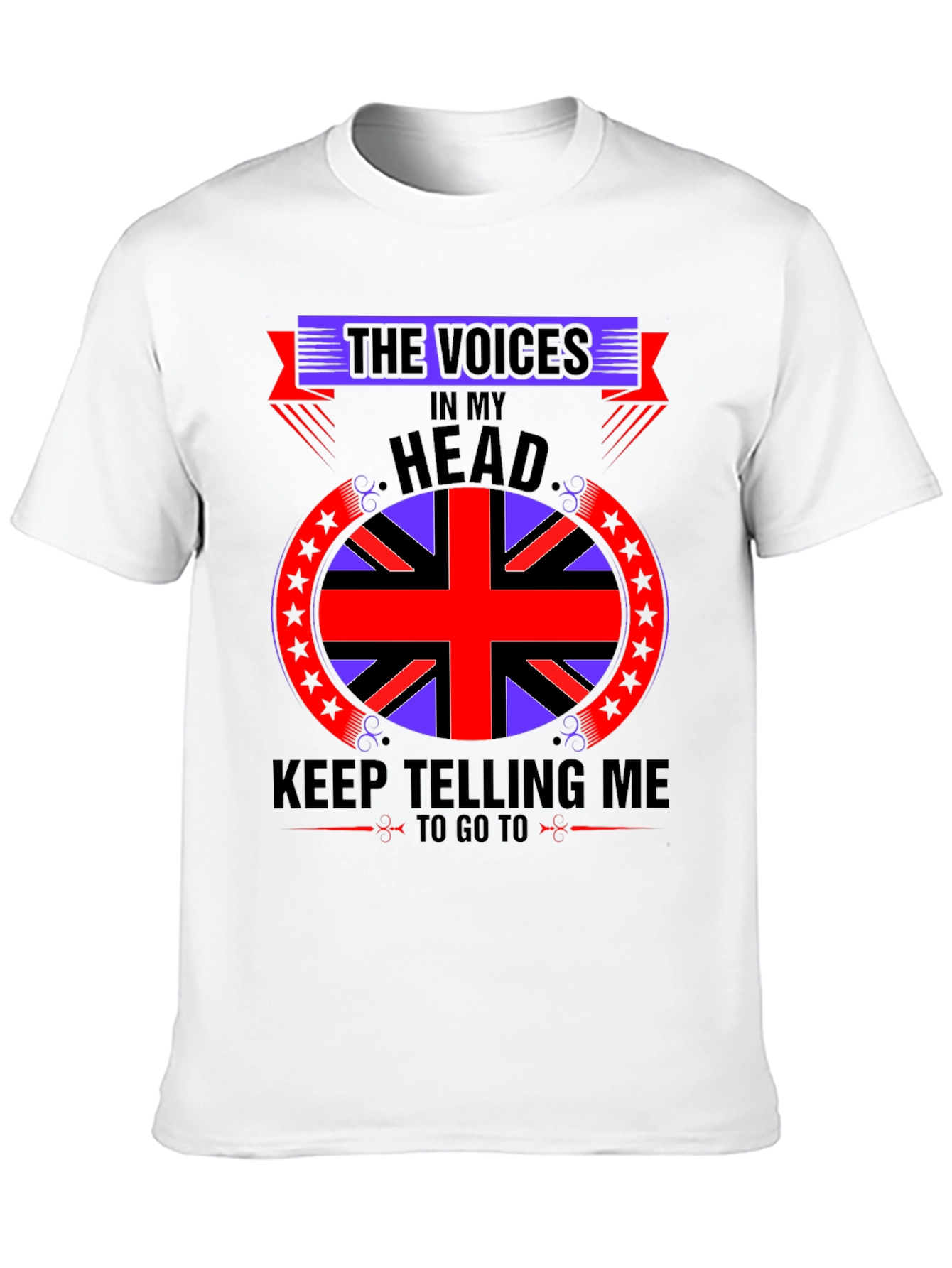 Voices In My Head T-Shirt British Flag