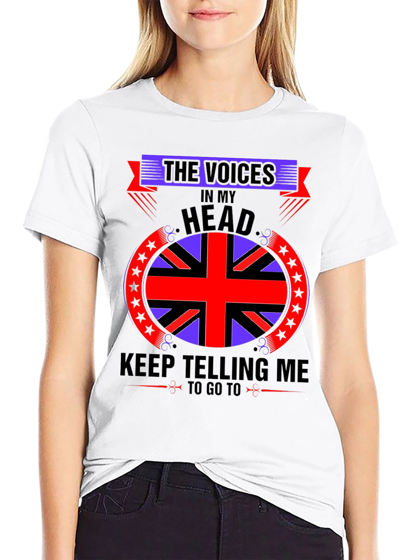 Voices In My Head T-Shirt British Flag