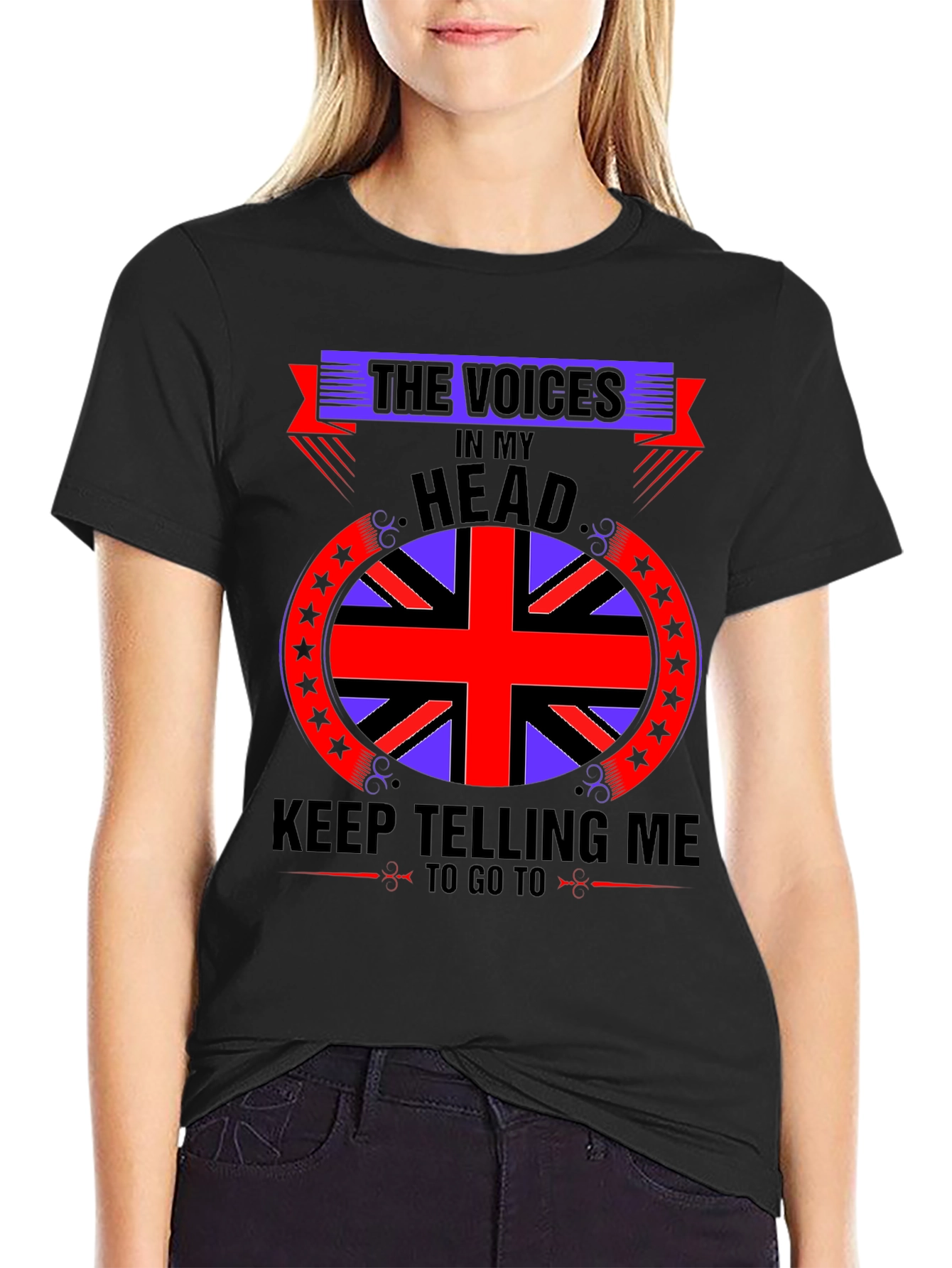 Voices In My Head T-Shirt British Flag