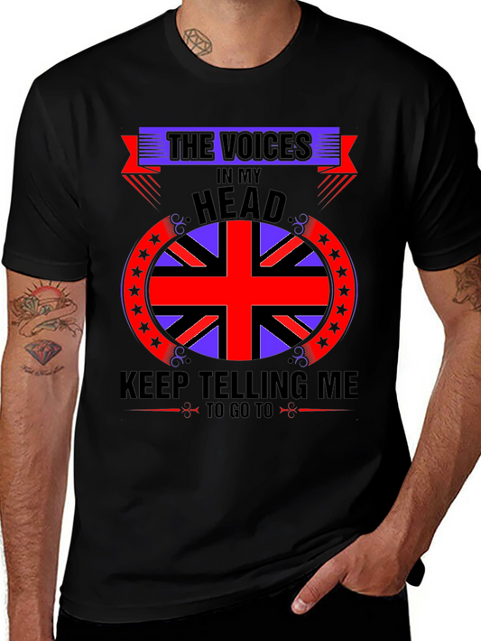 Voices In My Head T-Shirt British Flag