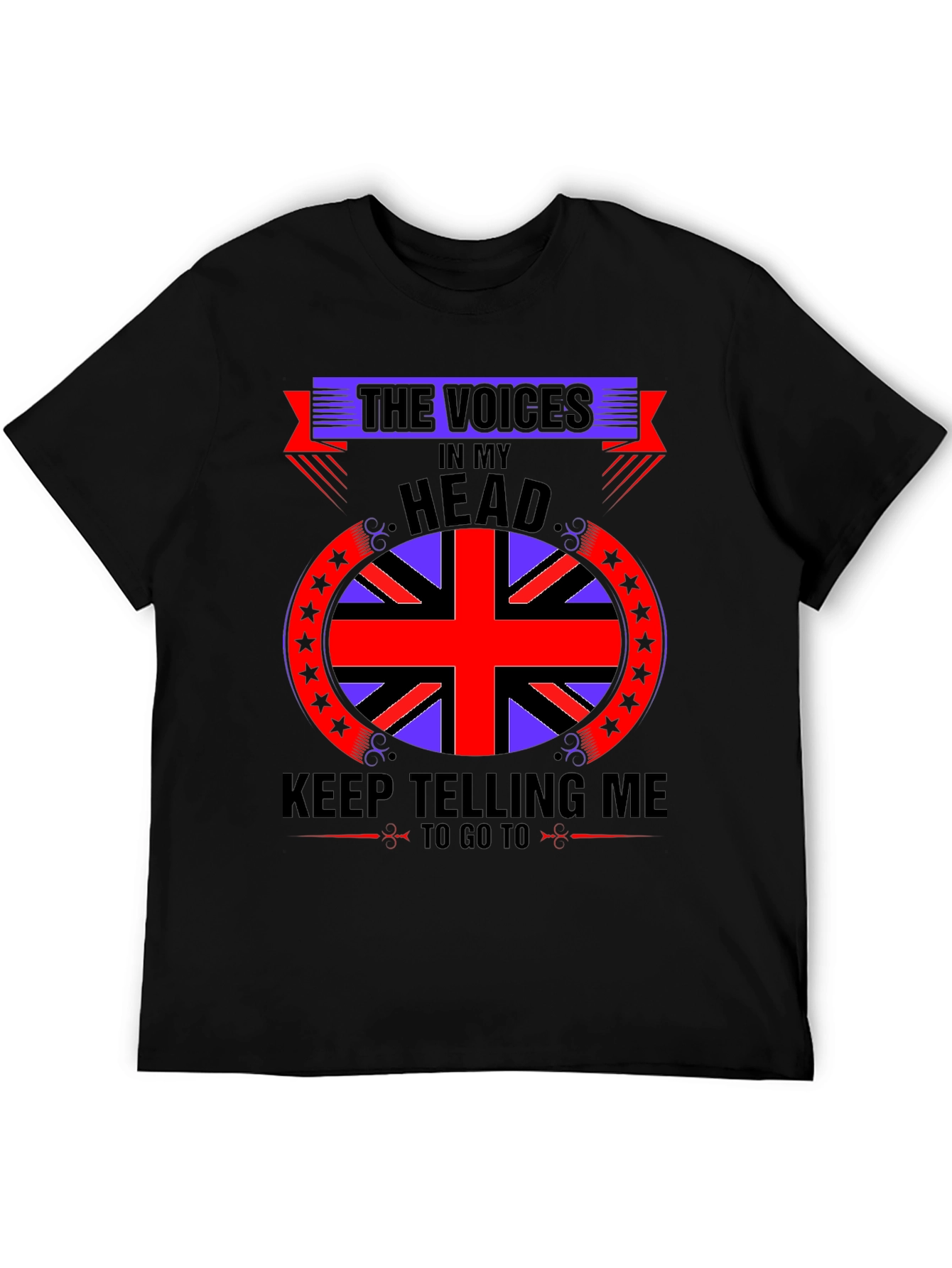 Voices In My Head T-Shirt British Flag