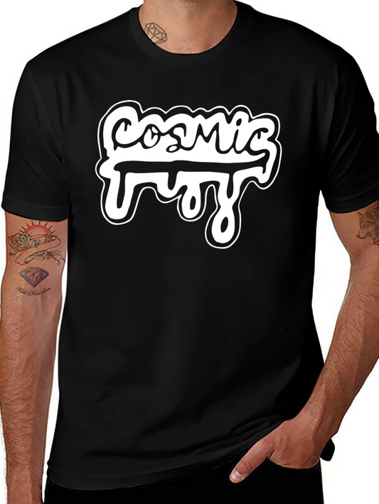 Cosmic Fuzz Black Graphic T-Shirt