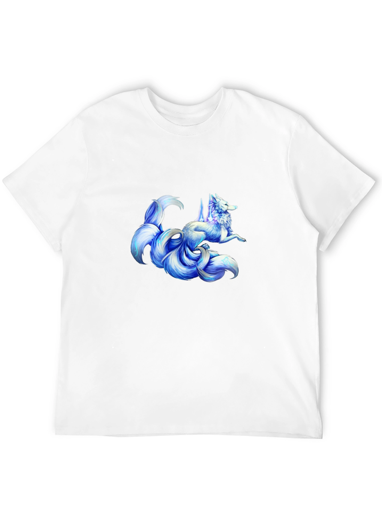 Nine-Tailed Fox Graphic Tee - Black Cotton Shirt