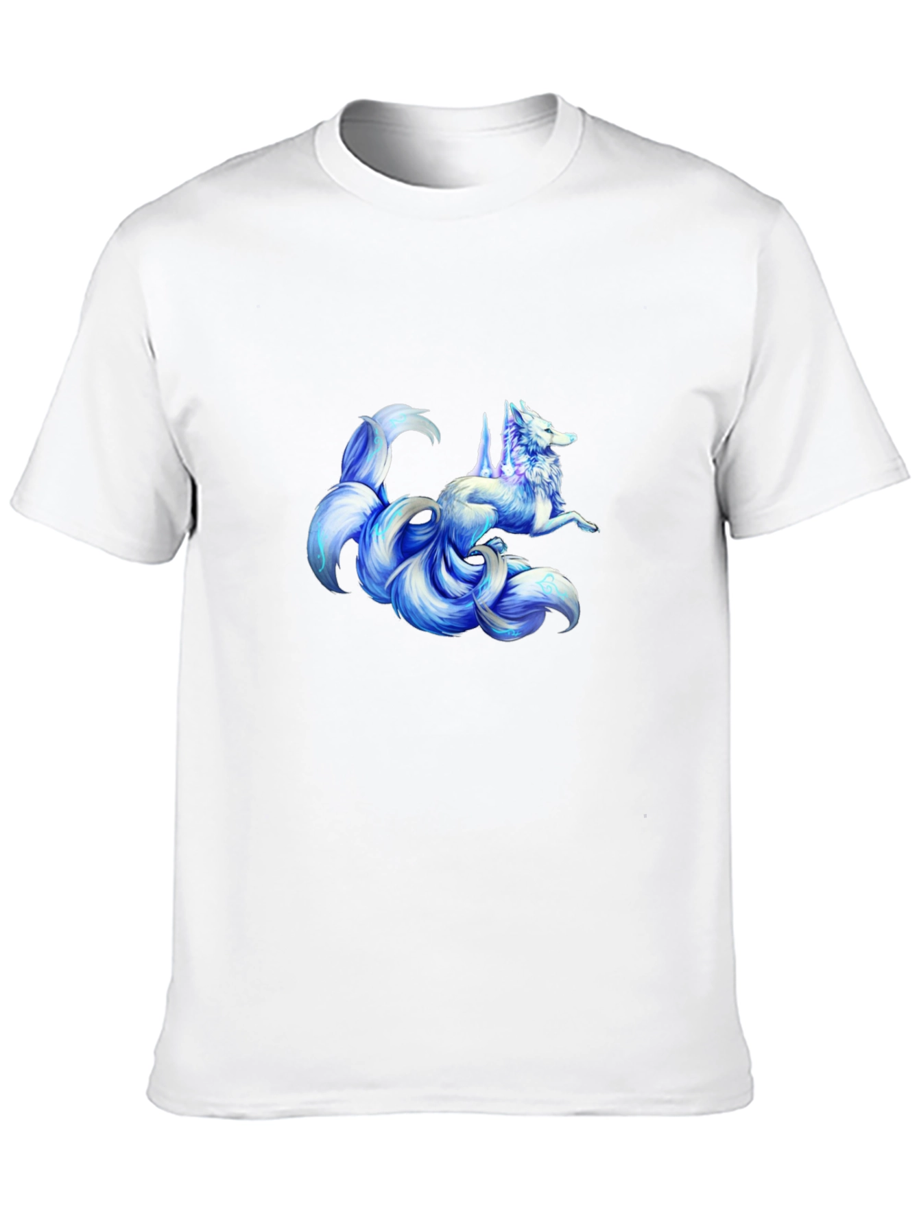 Nine-Tailed Fox Graphic Tee - Black Cotton Shirt