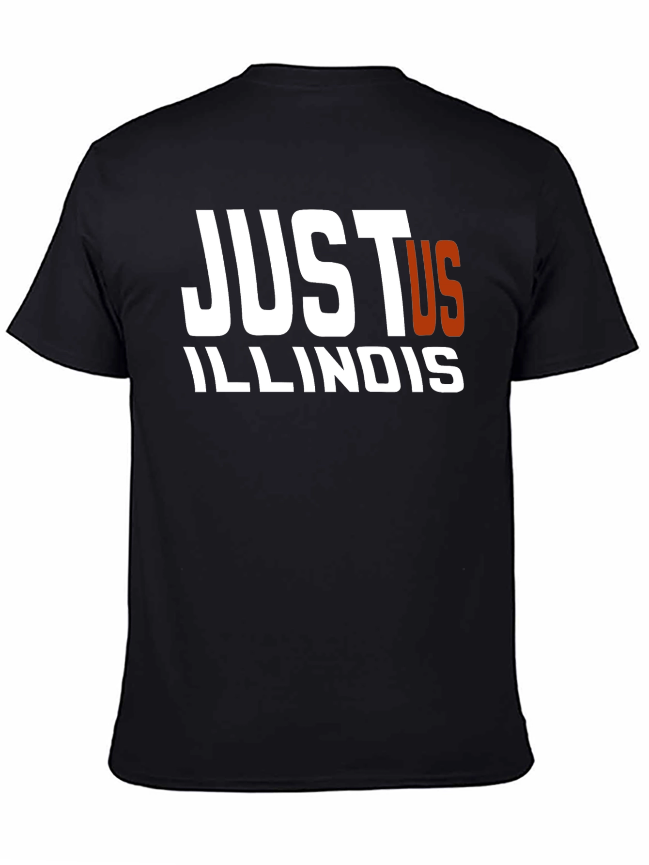 Just Us Illinois Black Graphic T-Shirt