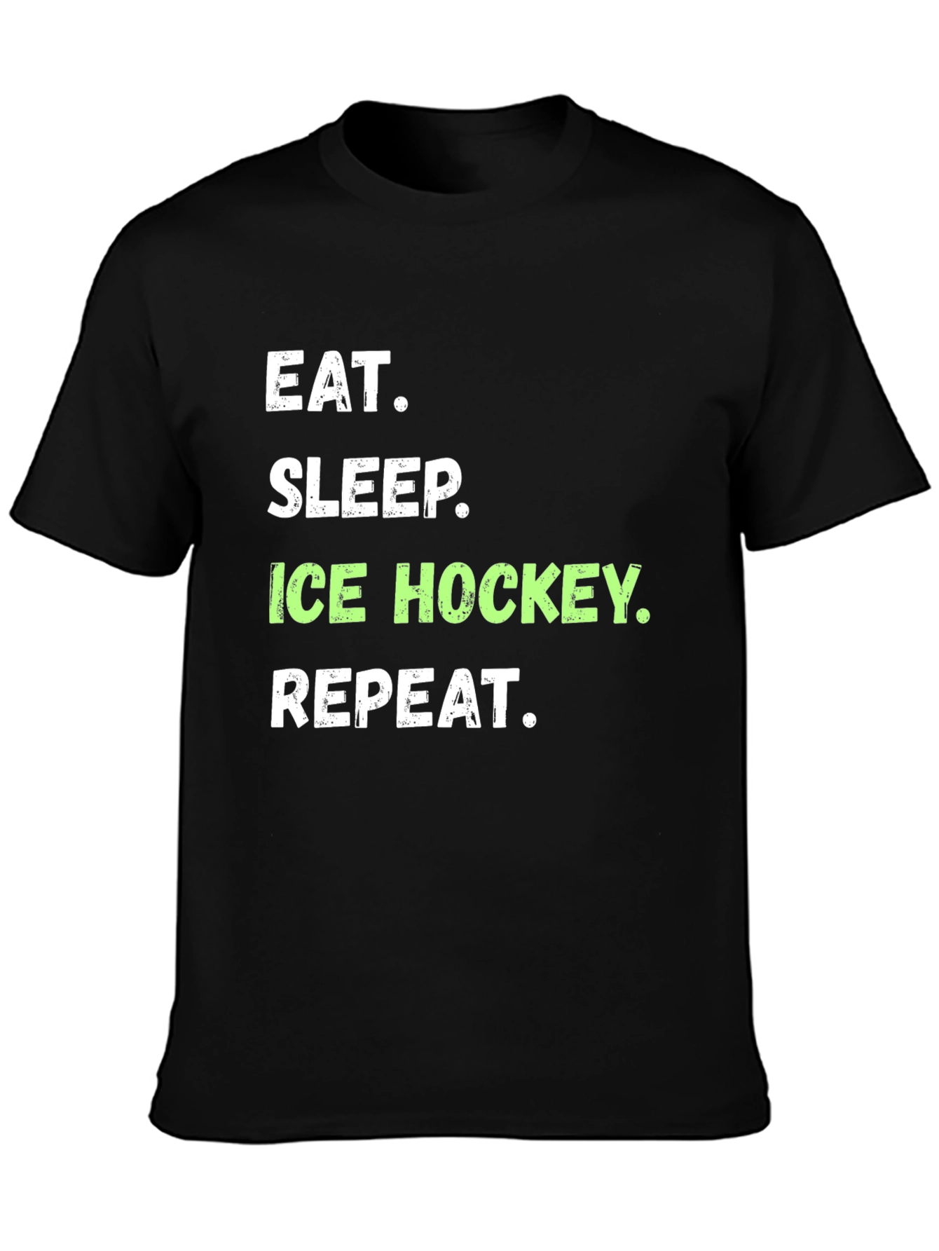 Eat Sleep Ice Hockey Repeat Black T-Shirt