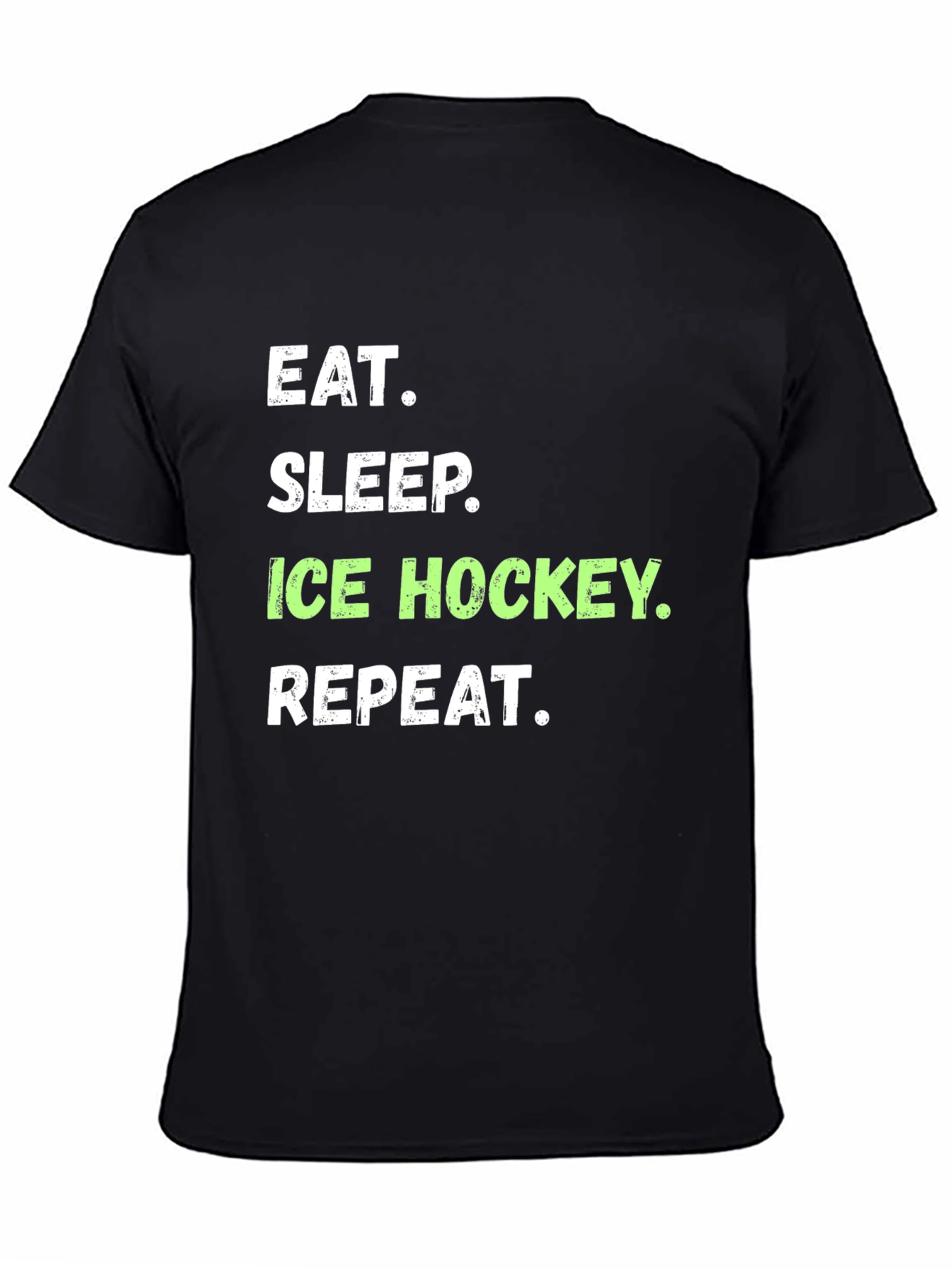 Eat Sleep Ice Hockey Repeat Black T-Shirt