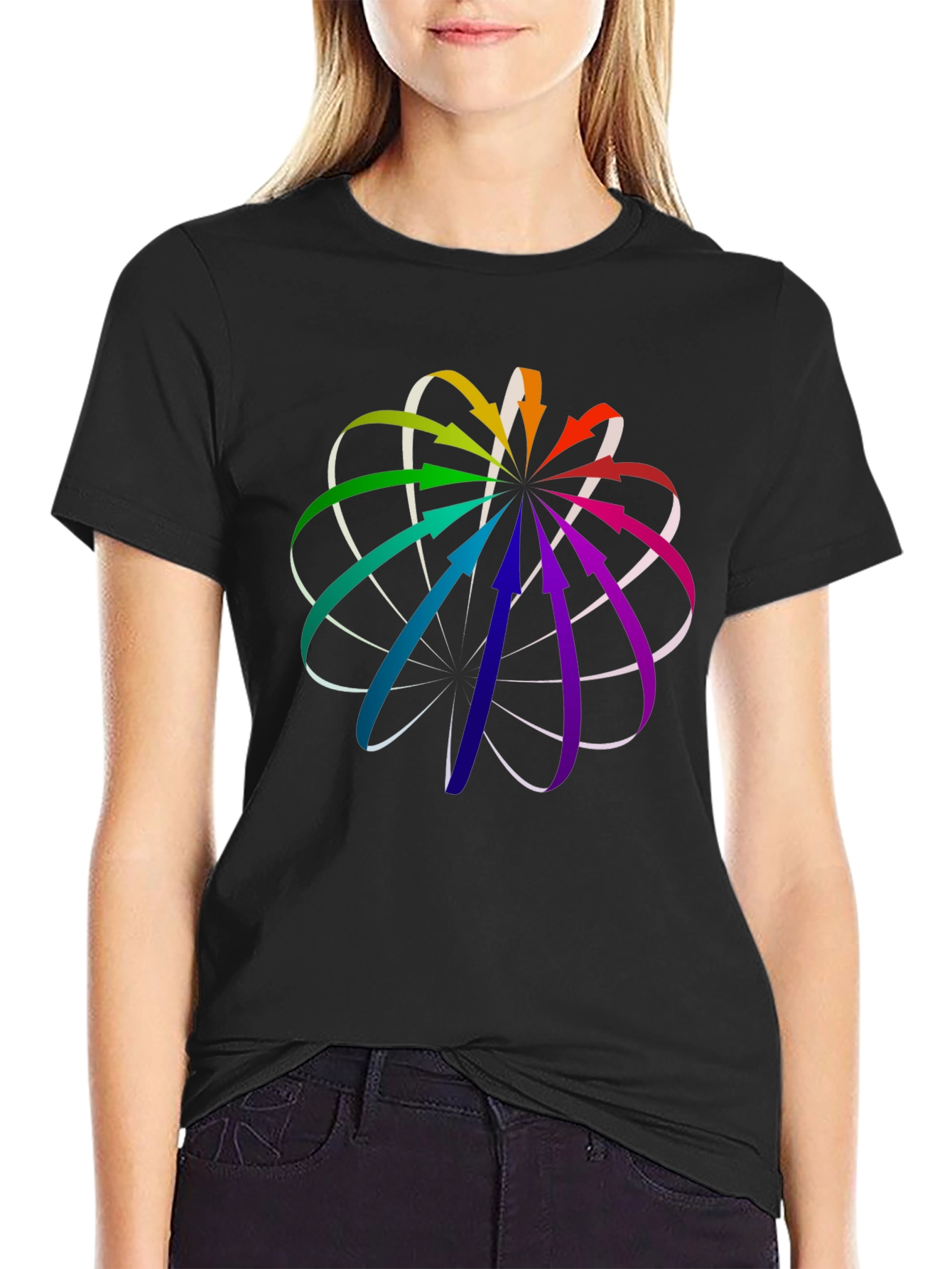Geometric Rainbow Arrow T-Shirt