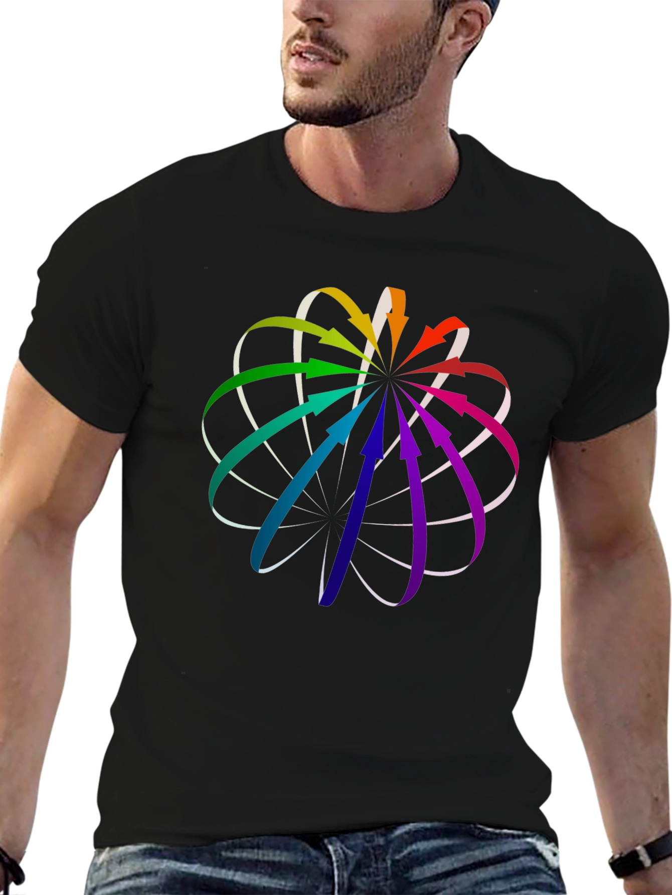 Geometric Rainbow Arrow T-Shirt