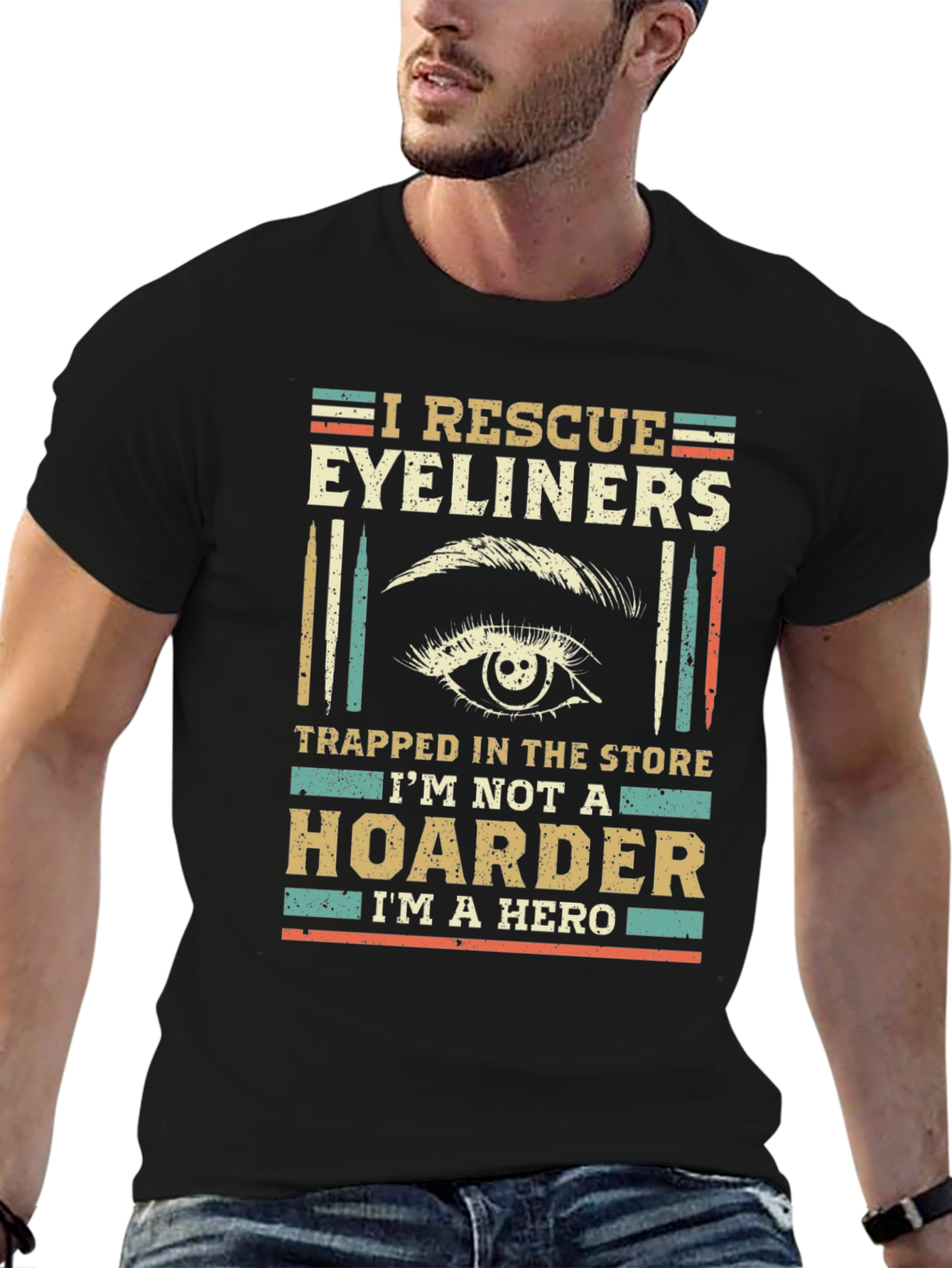I Rescue Eyeliners Funny T-Shirt