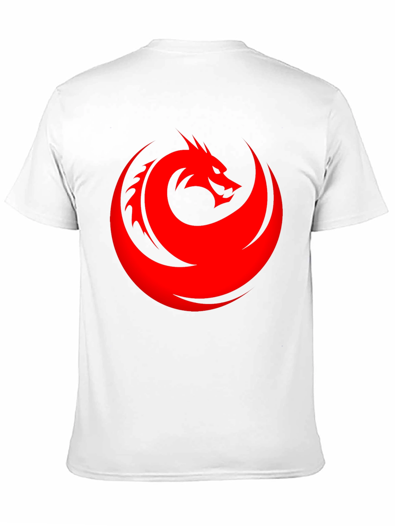 Dragon Circle Graphic T-Shirt - Bold Red Design