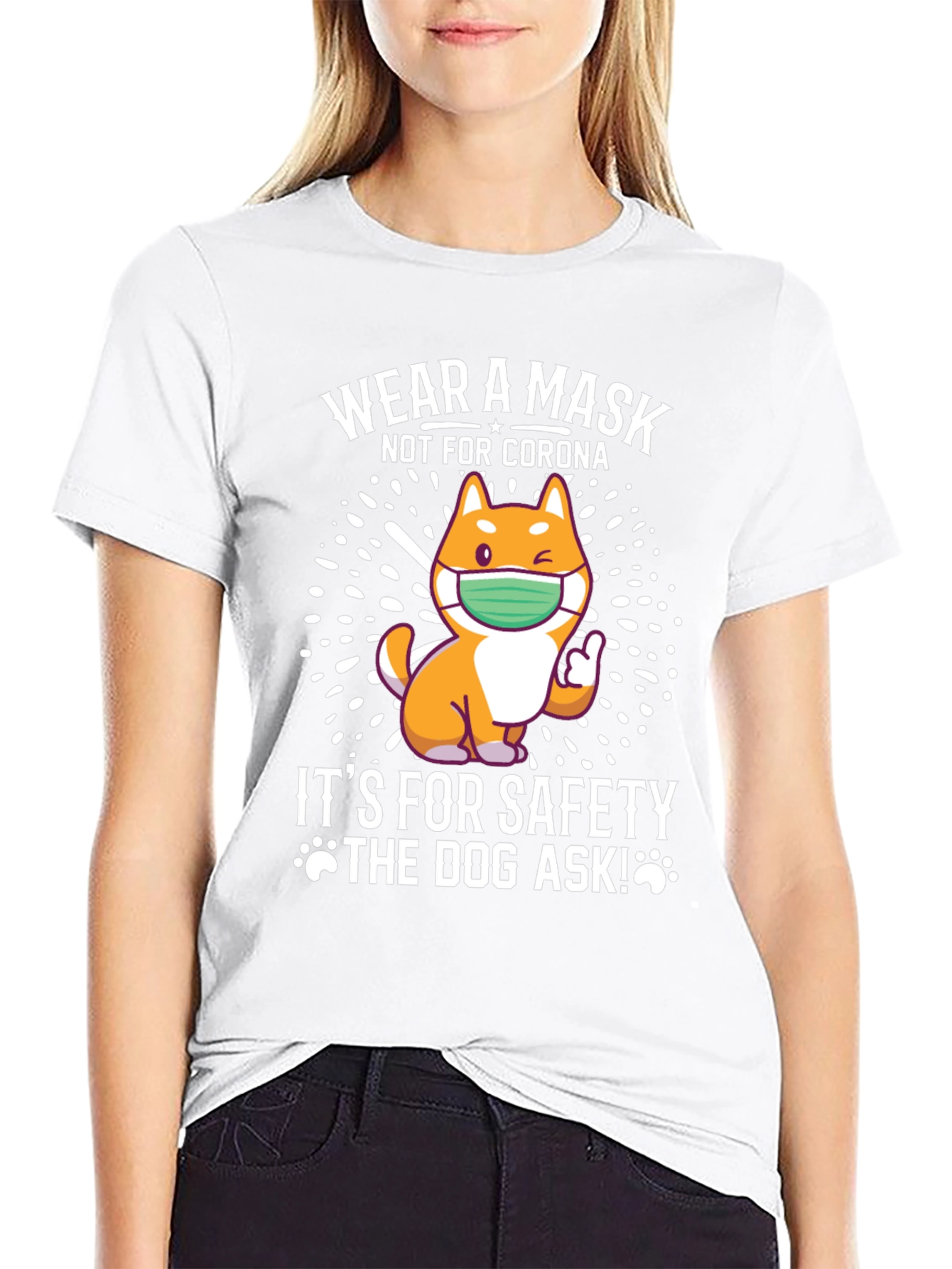 Wear a Mask Dog Graphic Tee