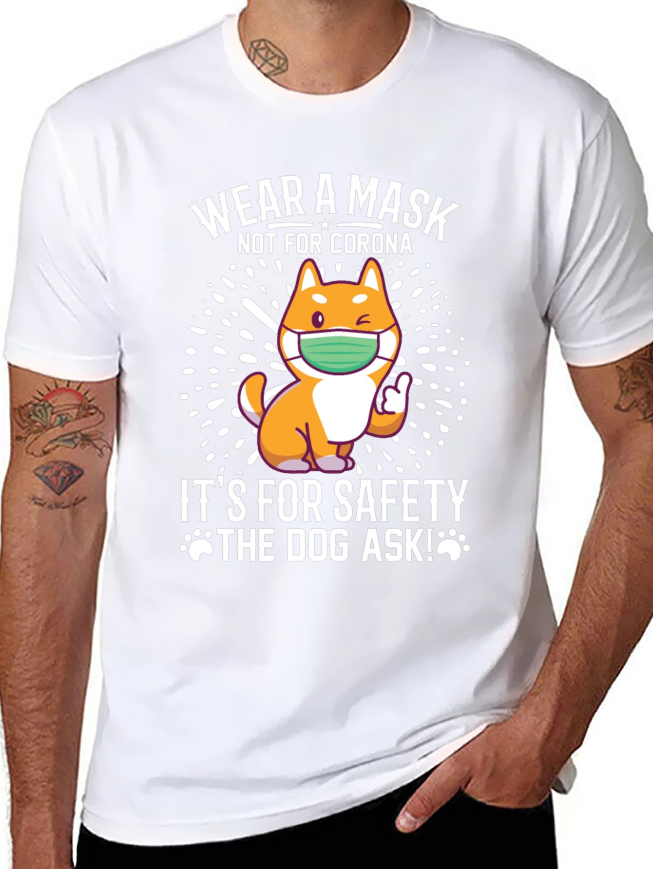 Wear a Mask Dog Graphic Tee