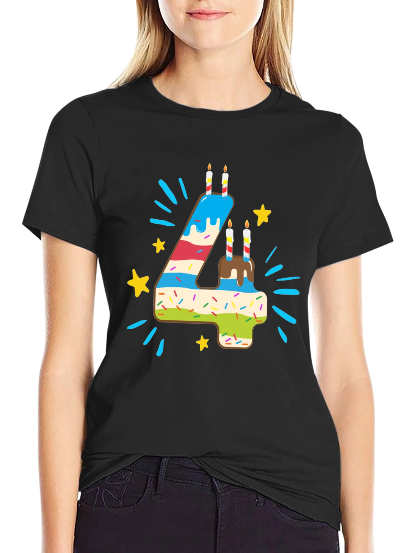 Birthday Number 4 T-Shirt - Fourth Birthday Tee
