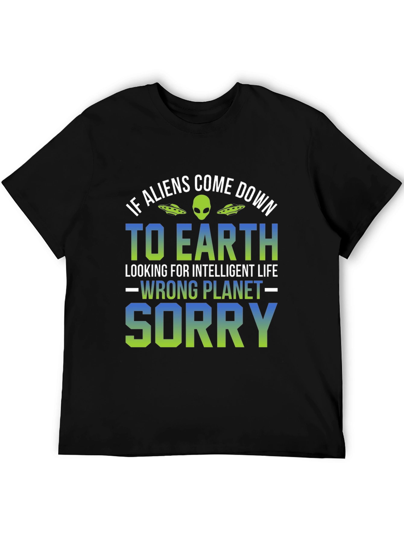 Funny Alien Wrong Planet Graphic T-Shirt