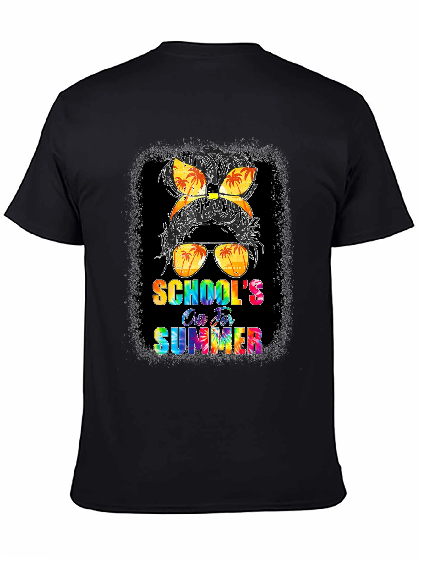 Schools Out For Summer Messy Bun T-Shirt