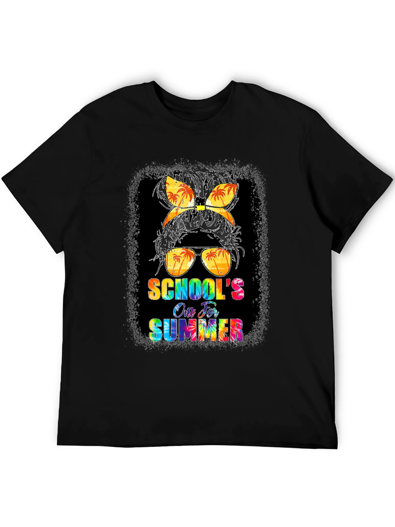 Schools Out For Summer Messy Bun T-Shirt
