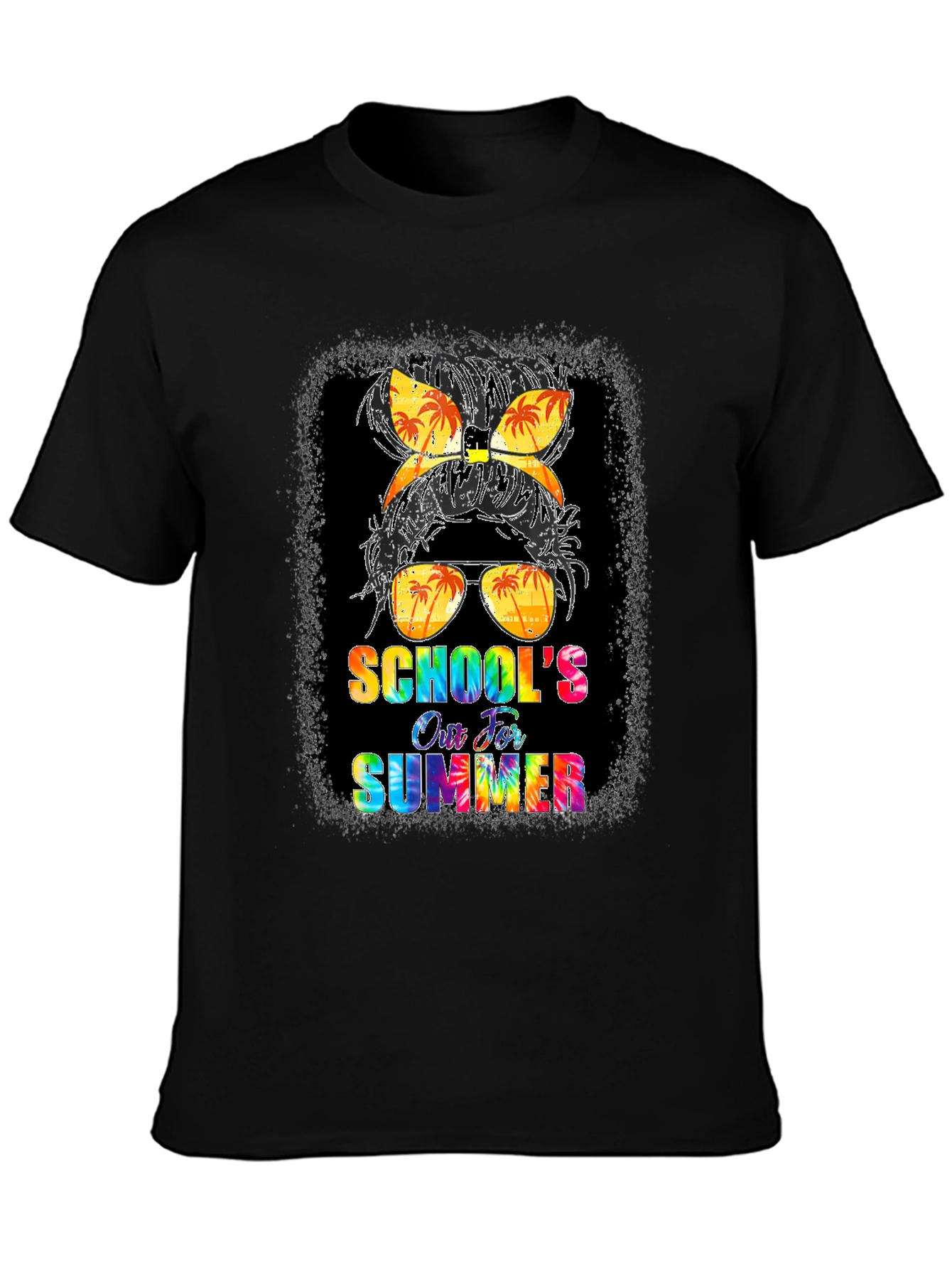 Schools Out For Summer Messy Bun T-Shirt