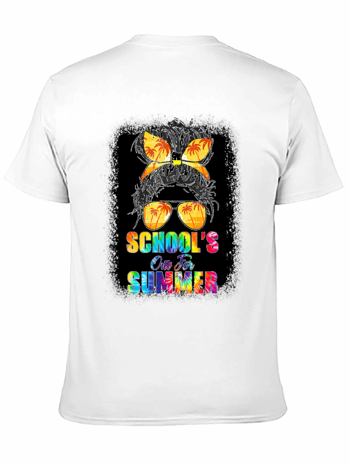 Schools Out For Summer Messy Bun T-Shirt