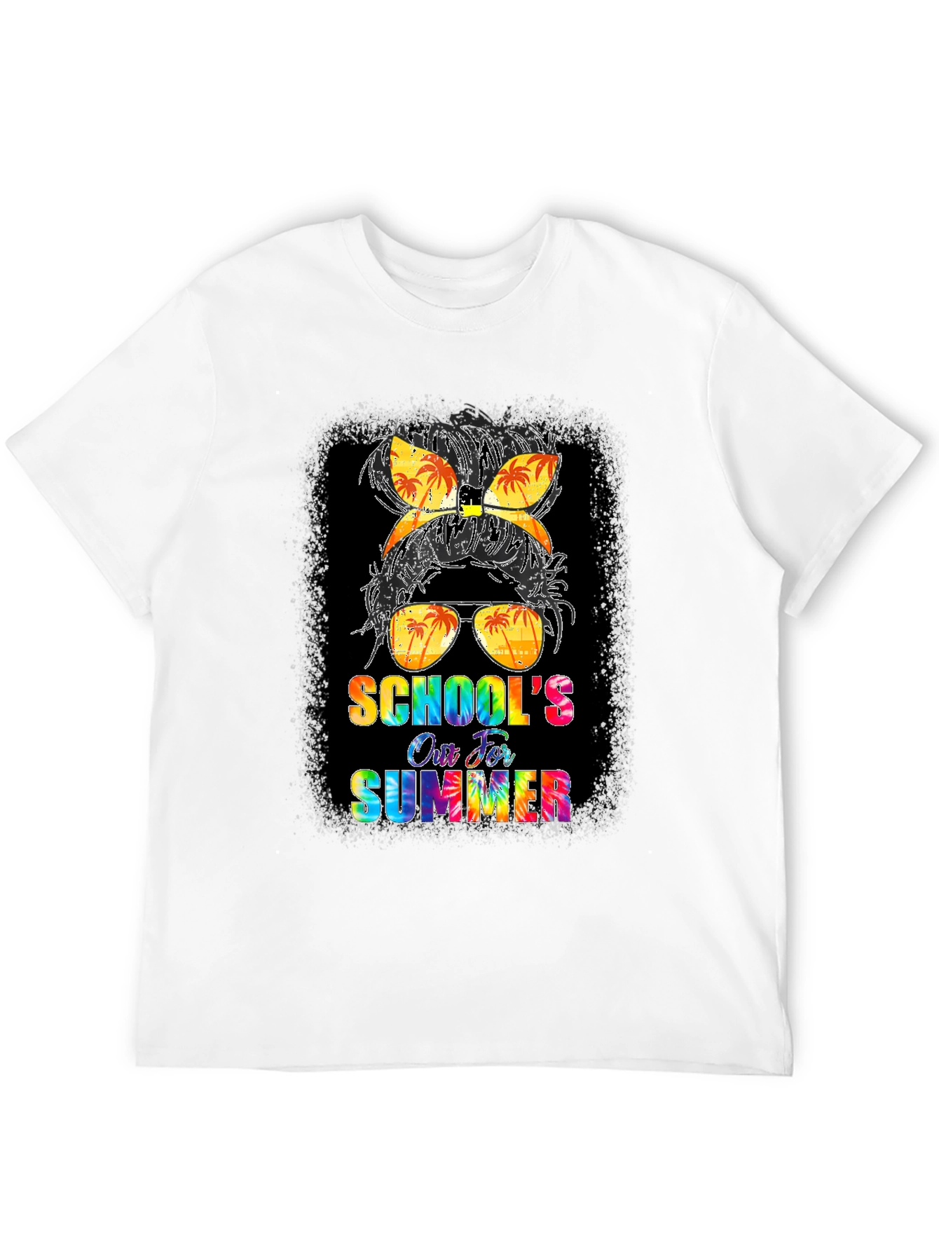 Schools Out For Summer Messy Bun T-Shirt