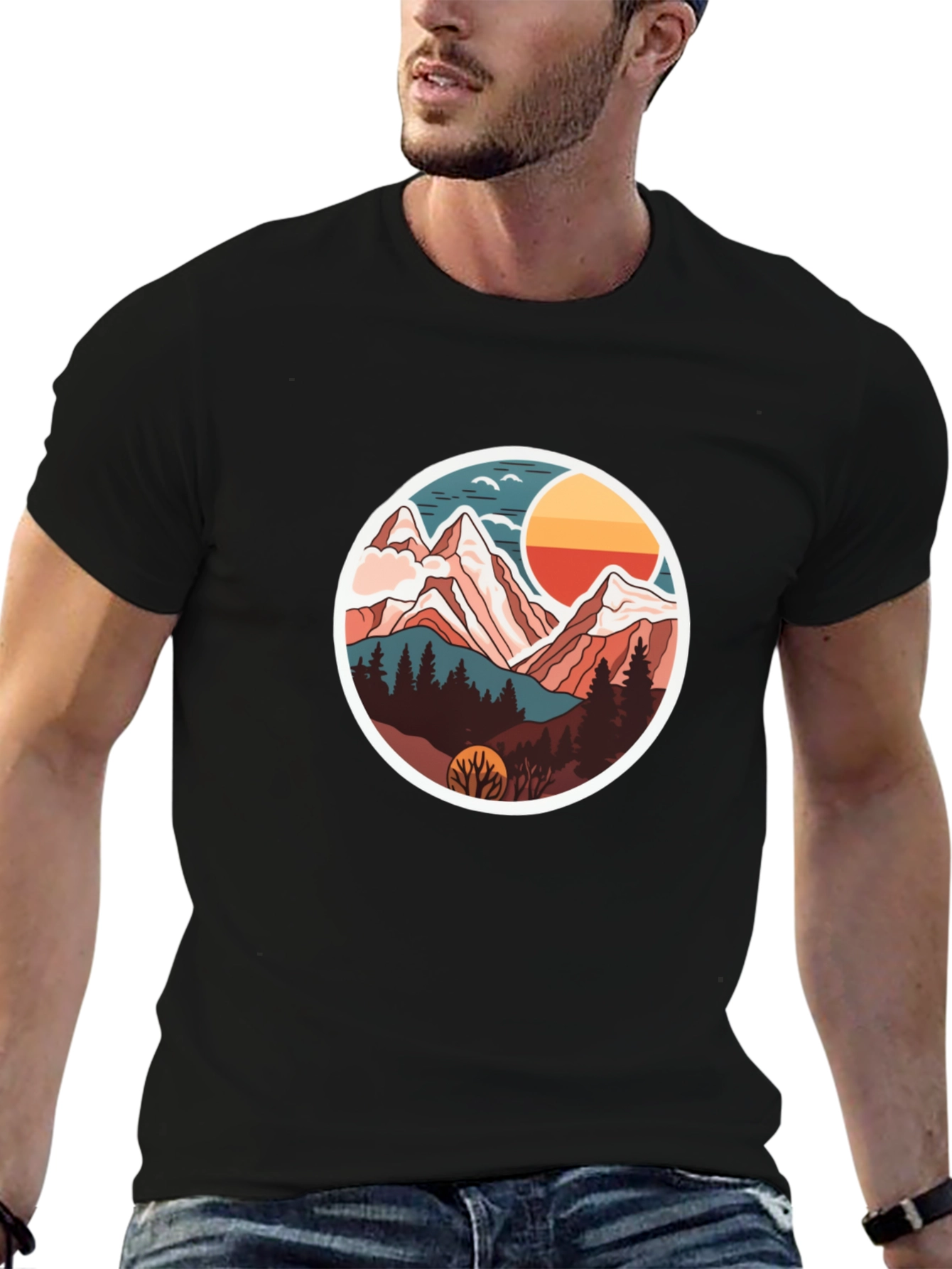 Mountain Adventure Graphic Tee - Soft Cotton Blend