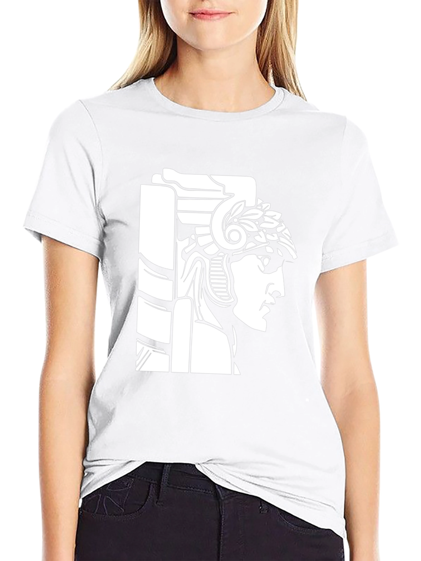 Black T-Shirt with Roman Warrior Graphic Tee