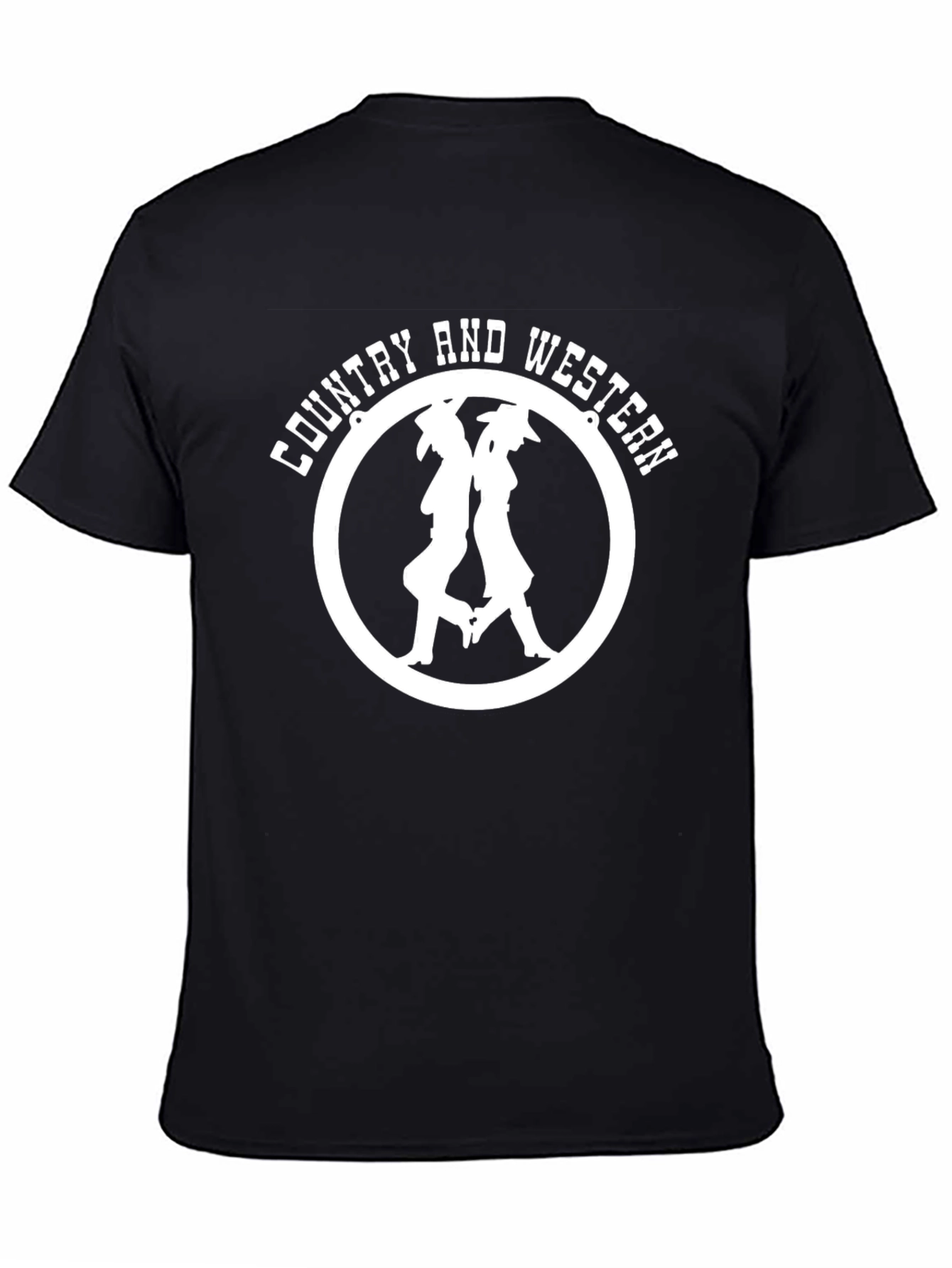 Country & Western Graphic Black T-Shirt