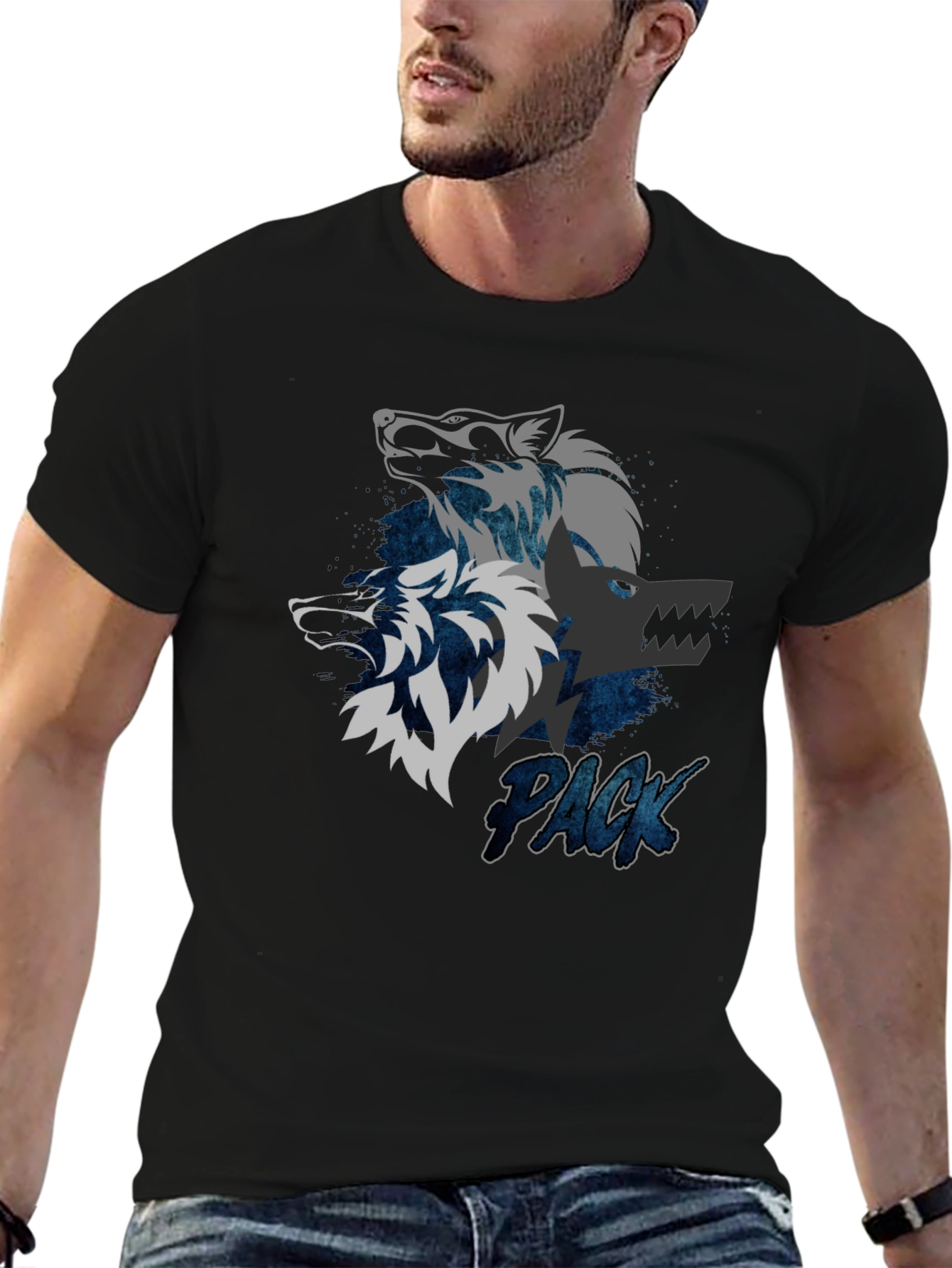 Wolf Pack Graphic Tee - Cool Design