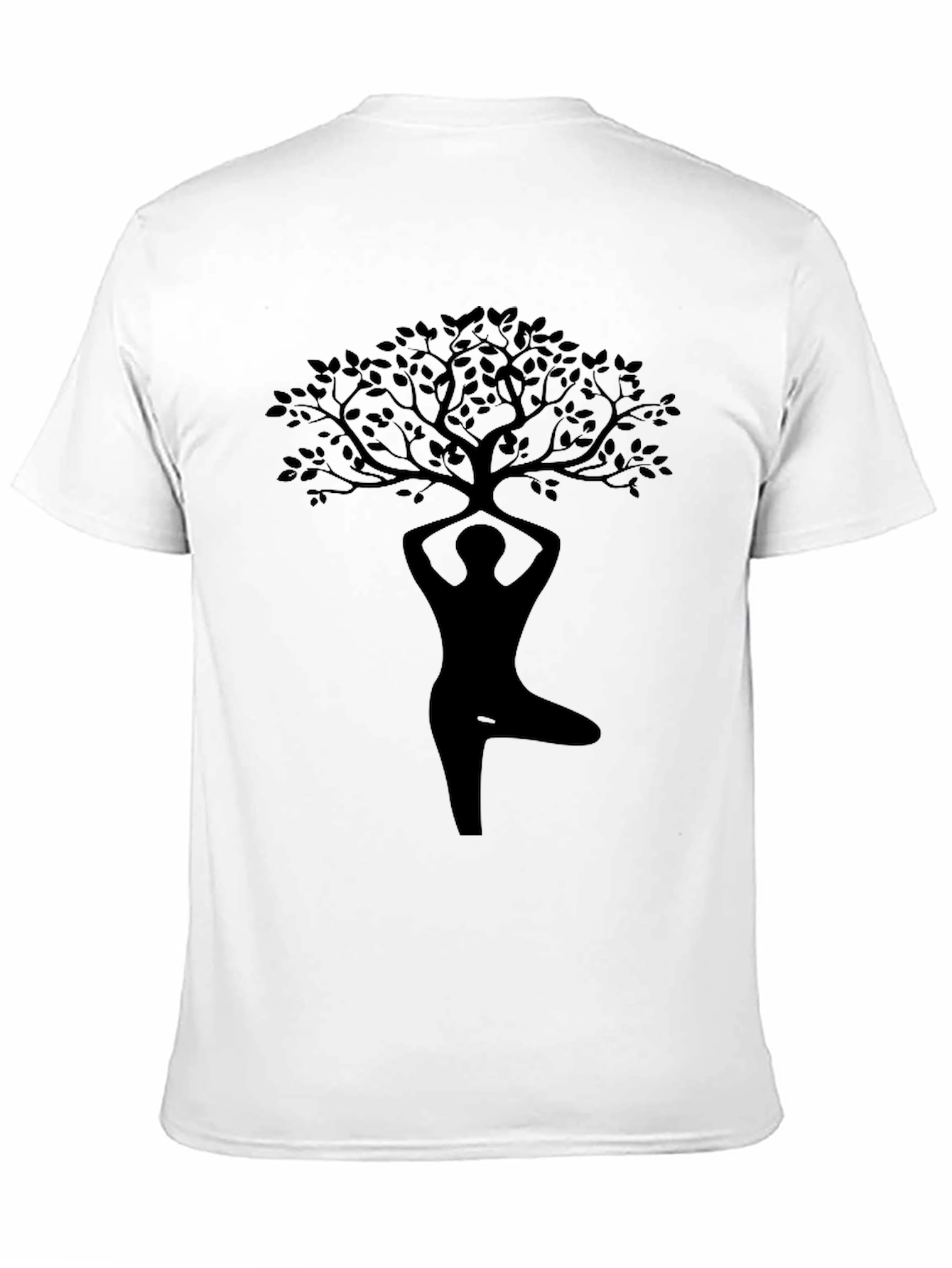 Yoga Tree Pose Graphic T-Shirt - Black