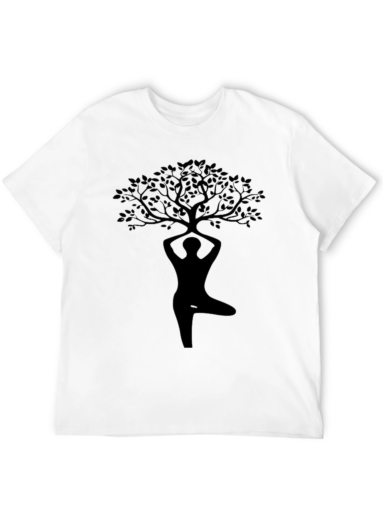 Yoga Tree Pose Graphic T-Shirt - Black