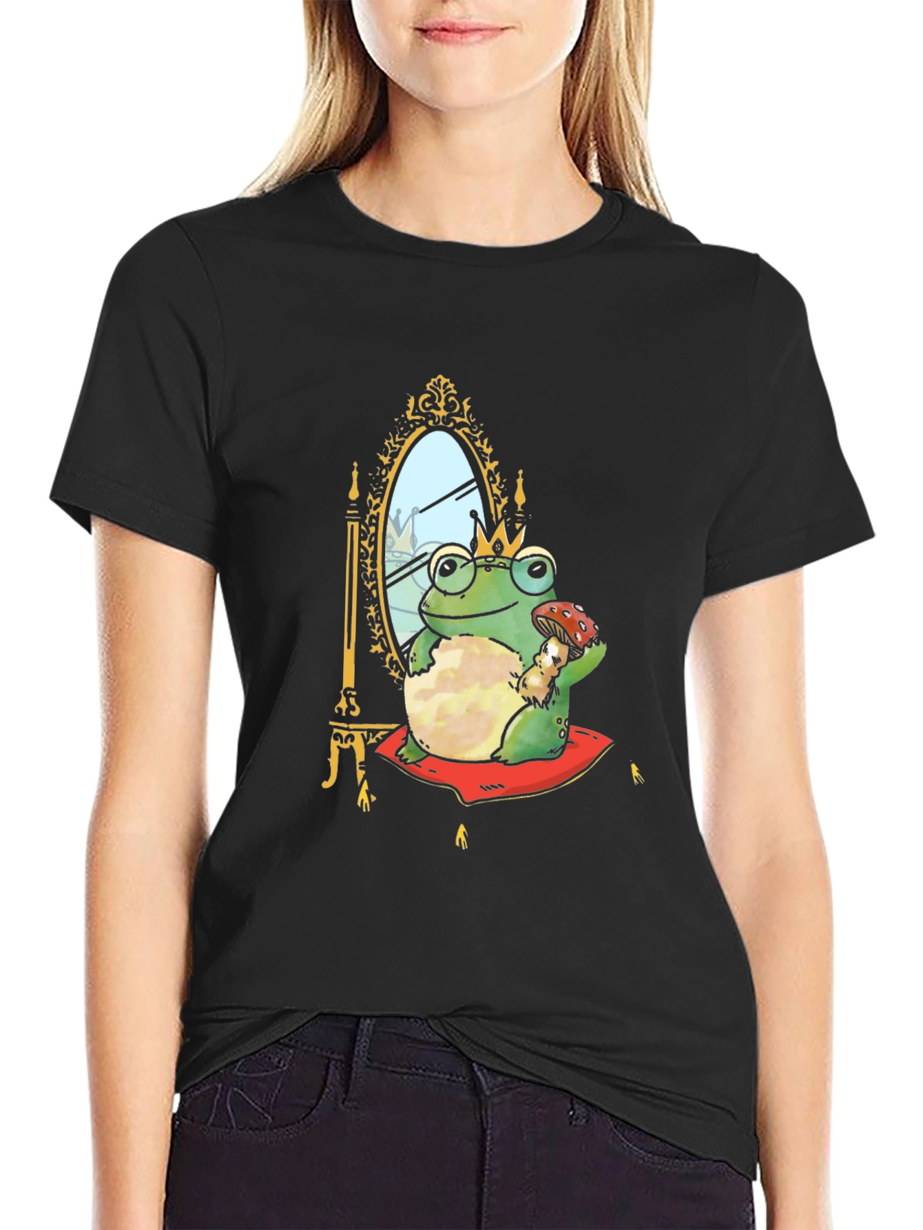 Frog Prince T-Shirt - Black Cotton Tee