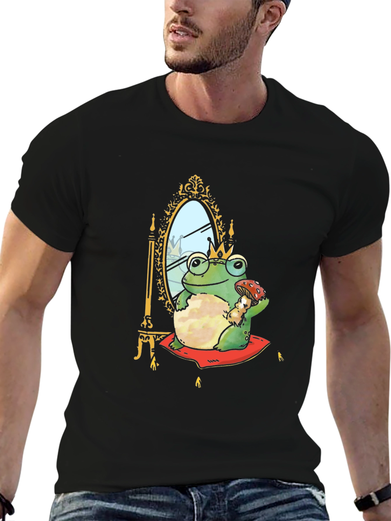 Frog Prince T-Shirt - Black Cotton Tee